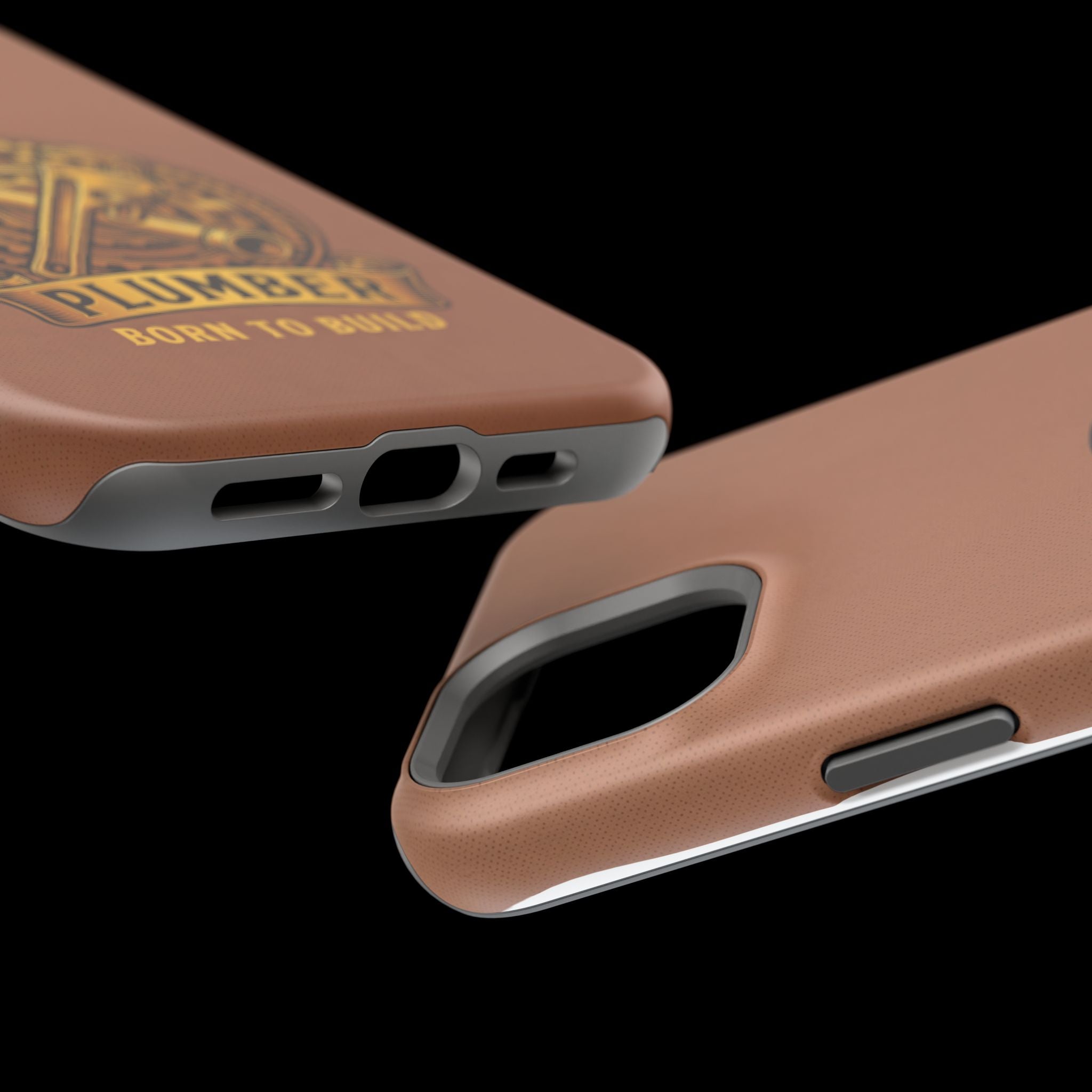 Plumber Born to Build Phone Case — Badge Wireless Charging Cover