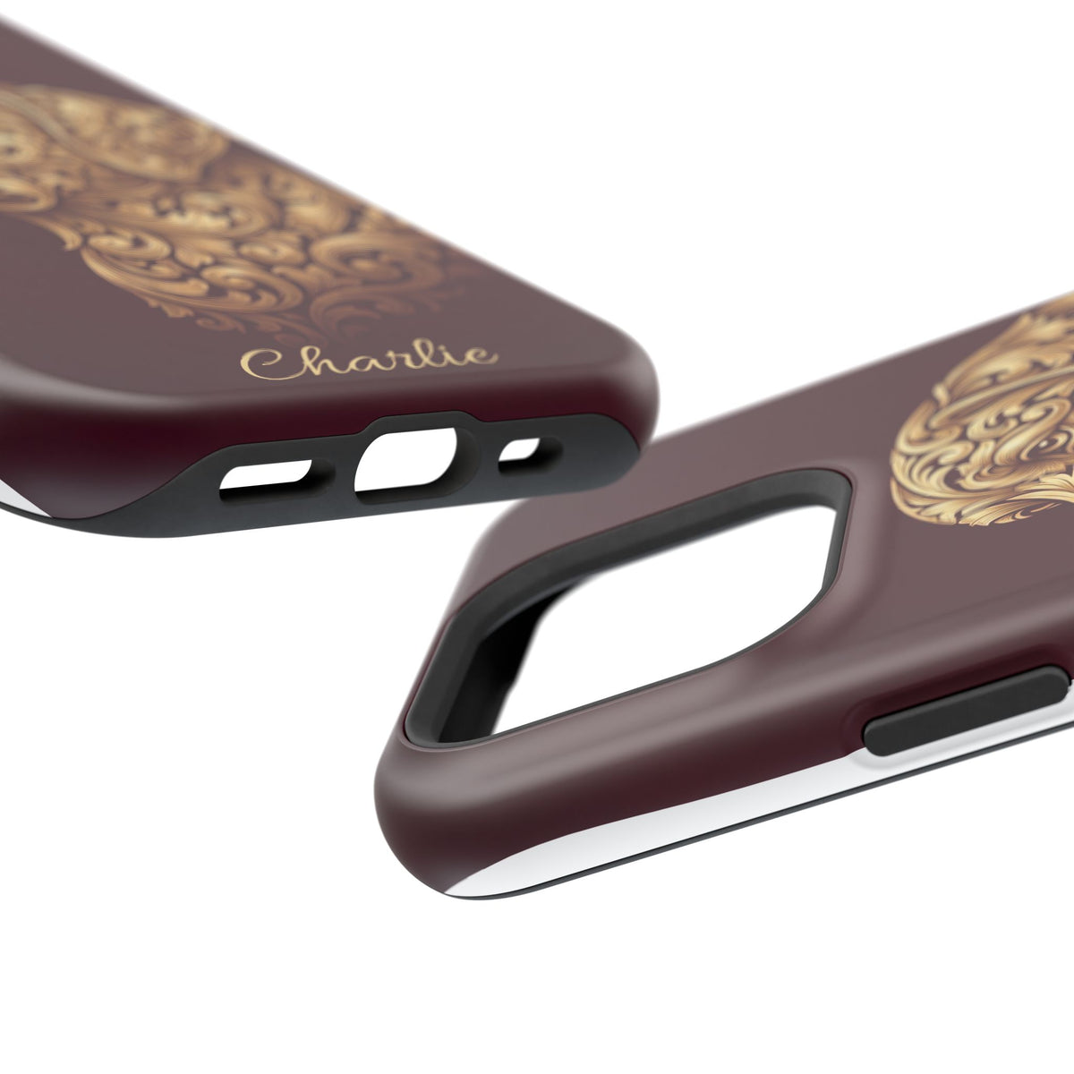 Personalized Gold Filigree Labrador Phone Case — Tough Magnetic Case with Wireless Charging