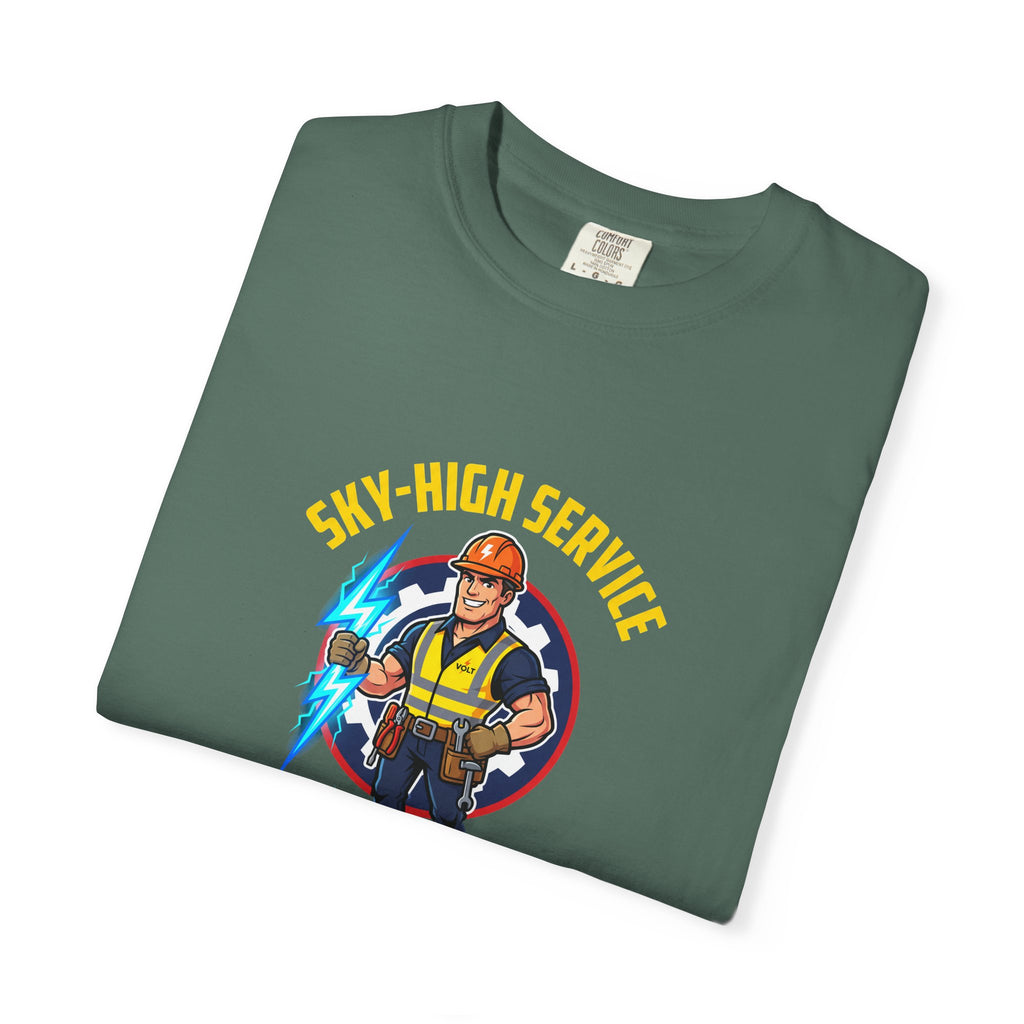 Sky-High Service Grounded Results Electrician T-Shirt