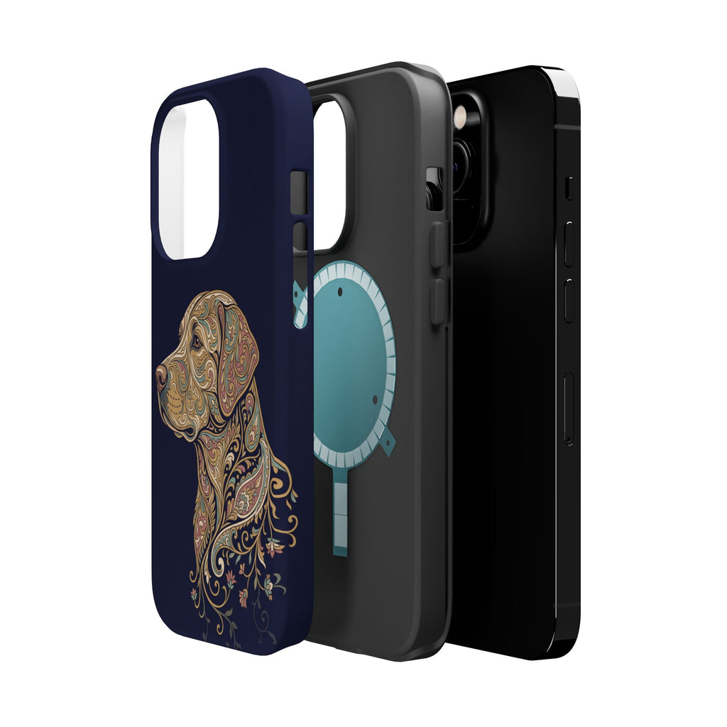 Paisley Labrador Phone Case — Tough Magnetic Case with Wireless Charging
