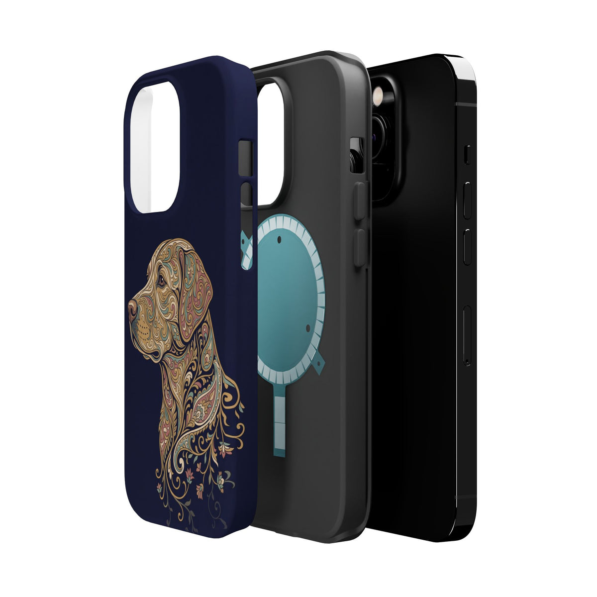 Paisley Labrador Phone Case — Tough Magnetic Case with Wireless Charging