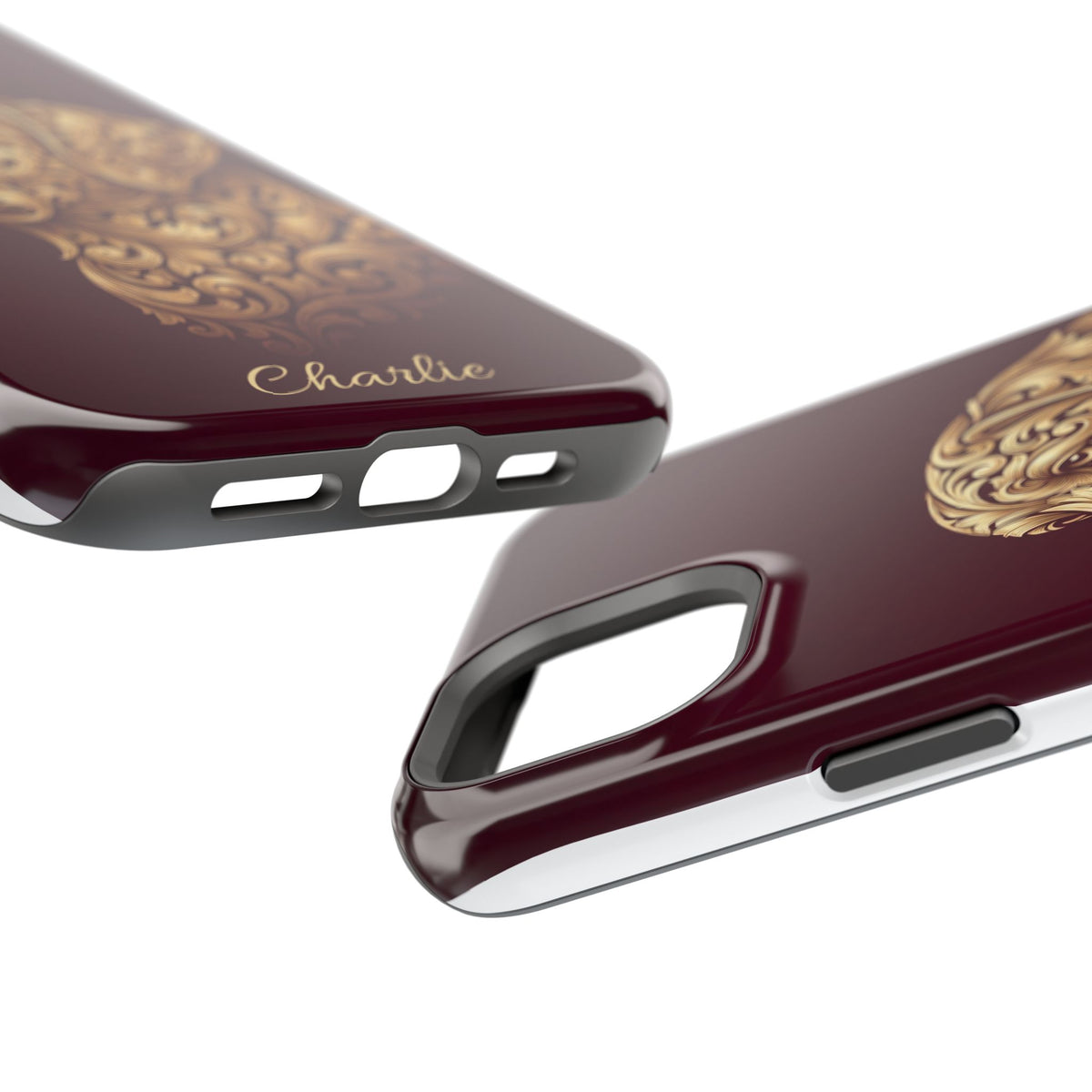 Personalized Gold Filigree Labrador Phone Case — Tough Magnetic Case with Wireless Charging