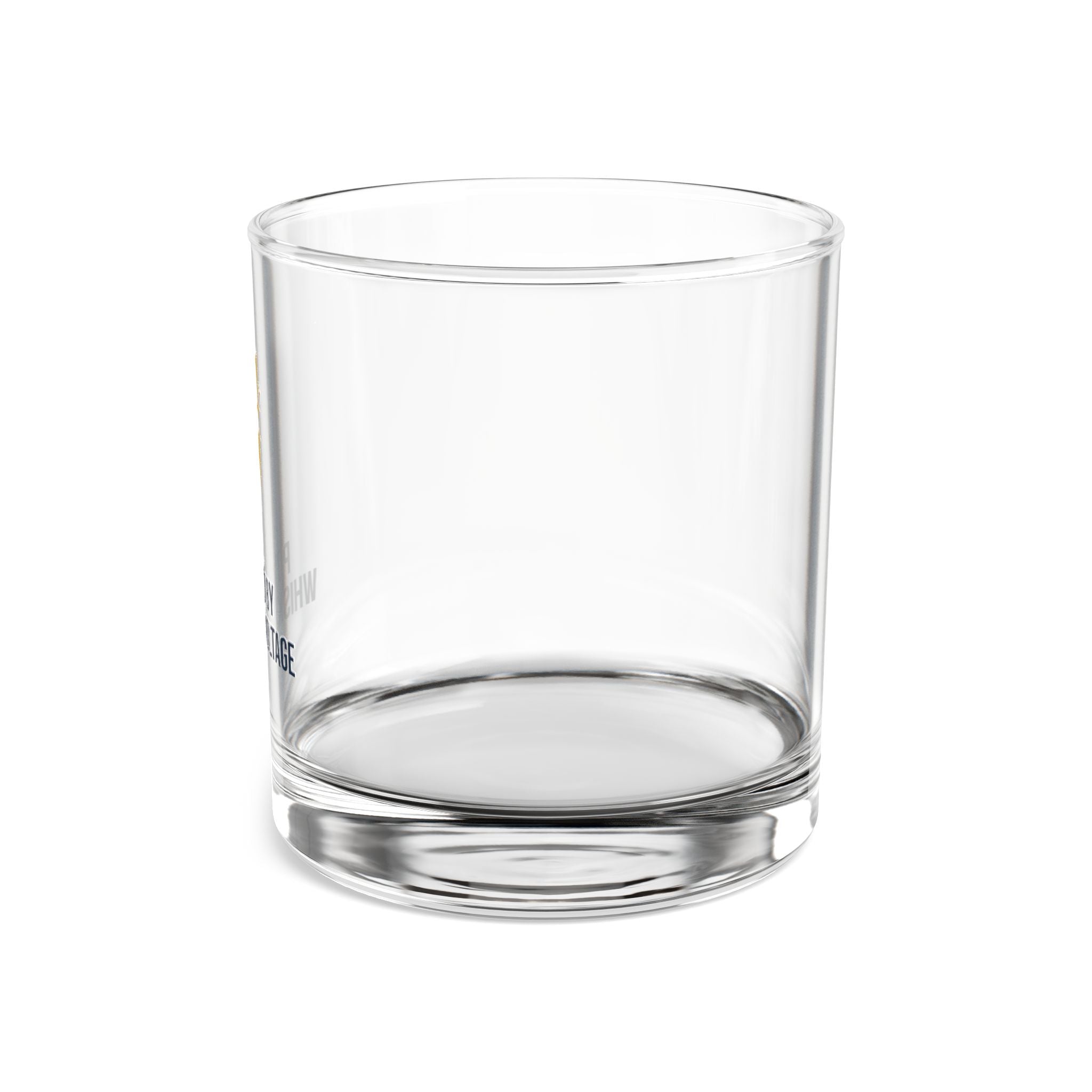 Powered By Whiskey & Voltage Rocks Glass 10oz — Gold Lightning Bolt Electrician Glass