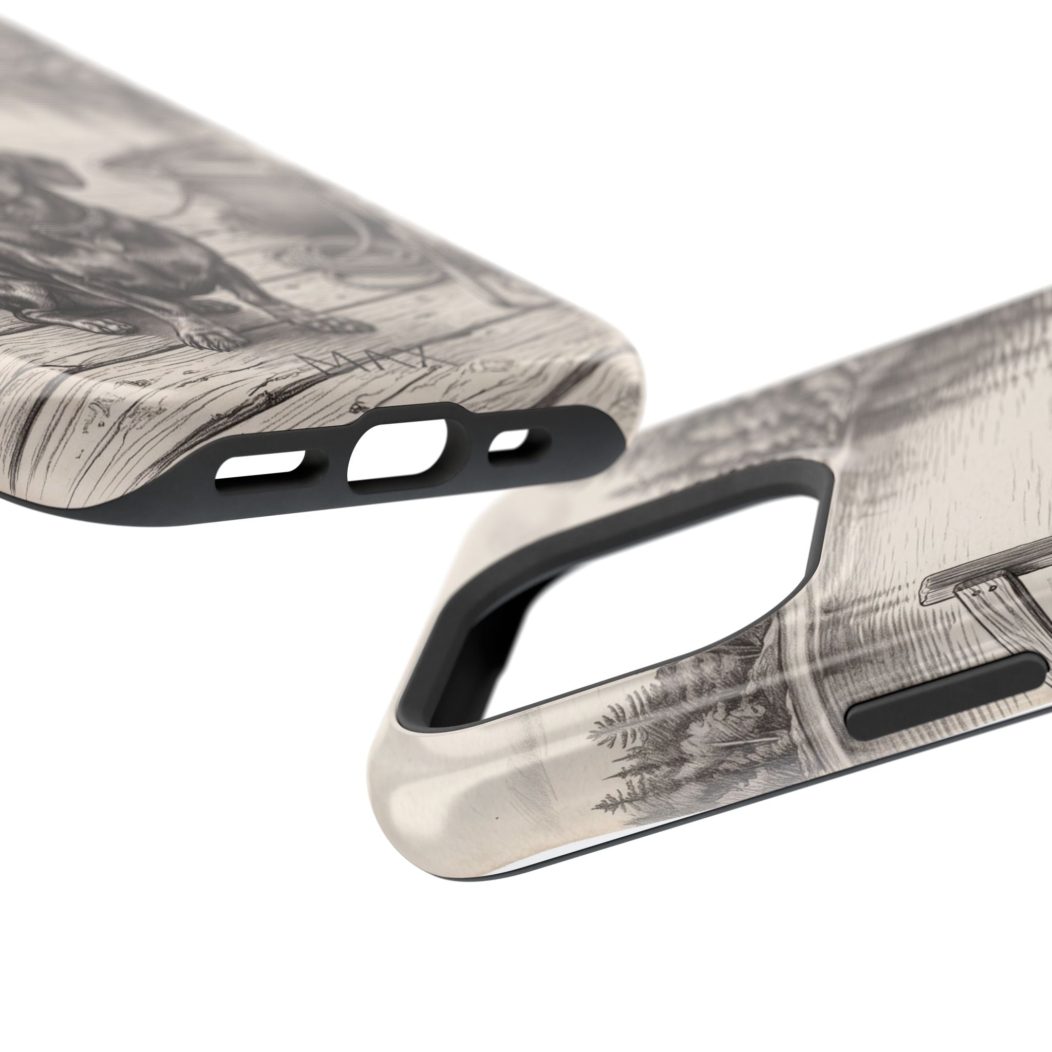 Personalized Dachshund Sunset Beach Phone Case — Wireless Charging Cover