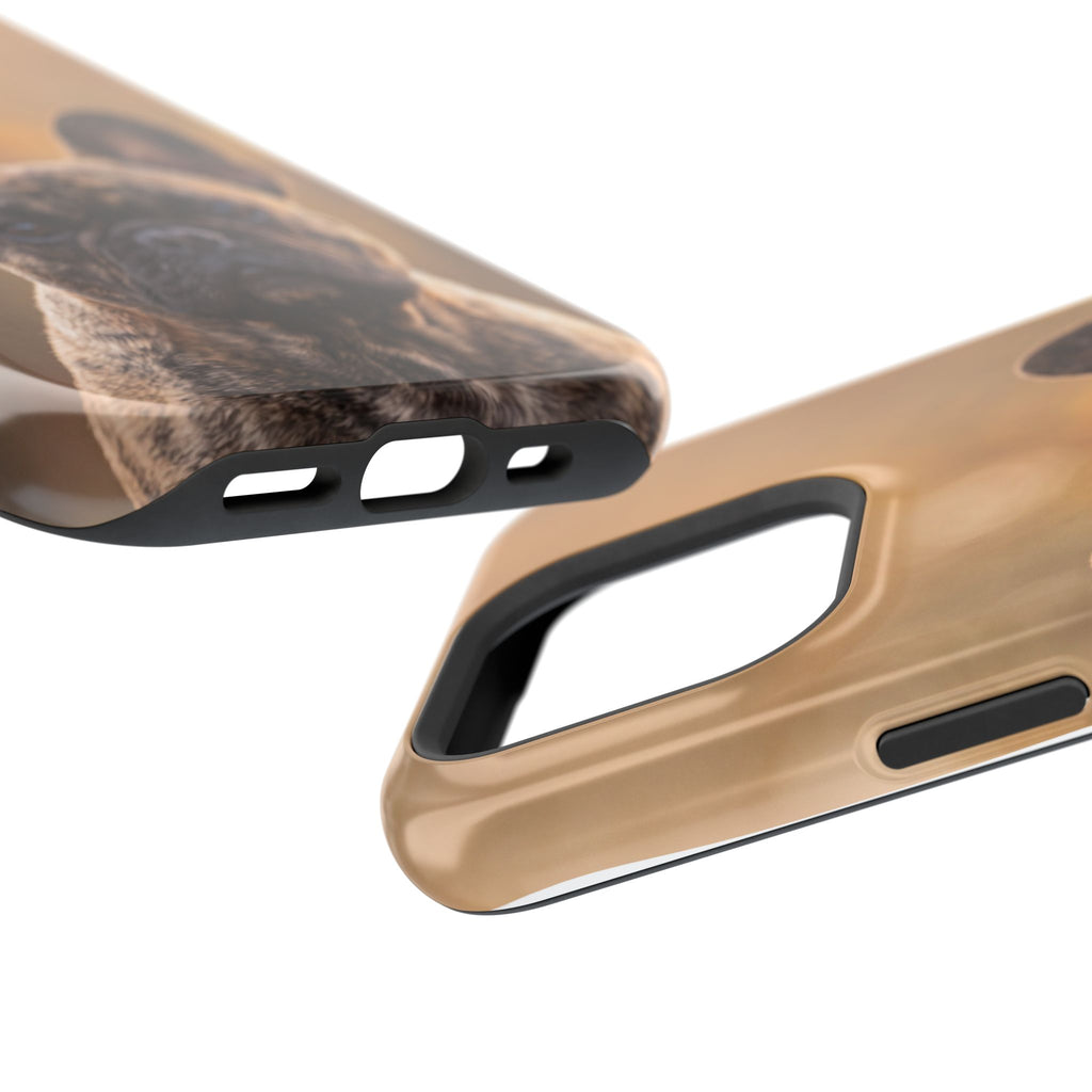Brindle French Bulldog Phone Case — Impact-Resistant Wireless Charging Cover