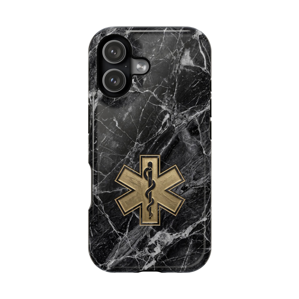 Paramedic/EMT Marble Phone Case — Magnetic Wireless Charging Cover