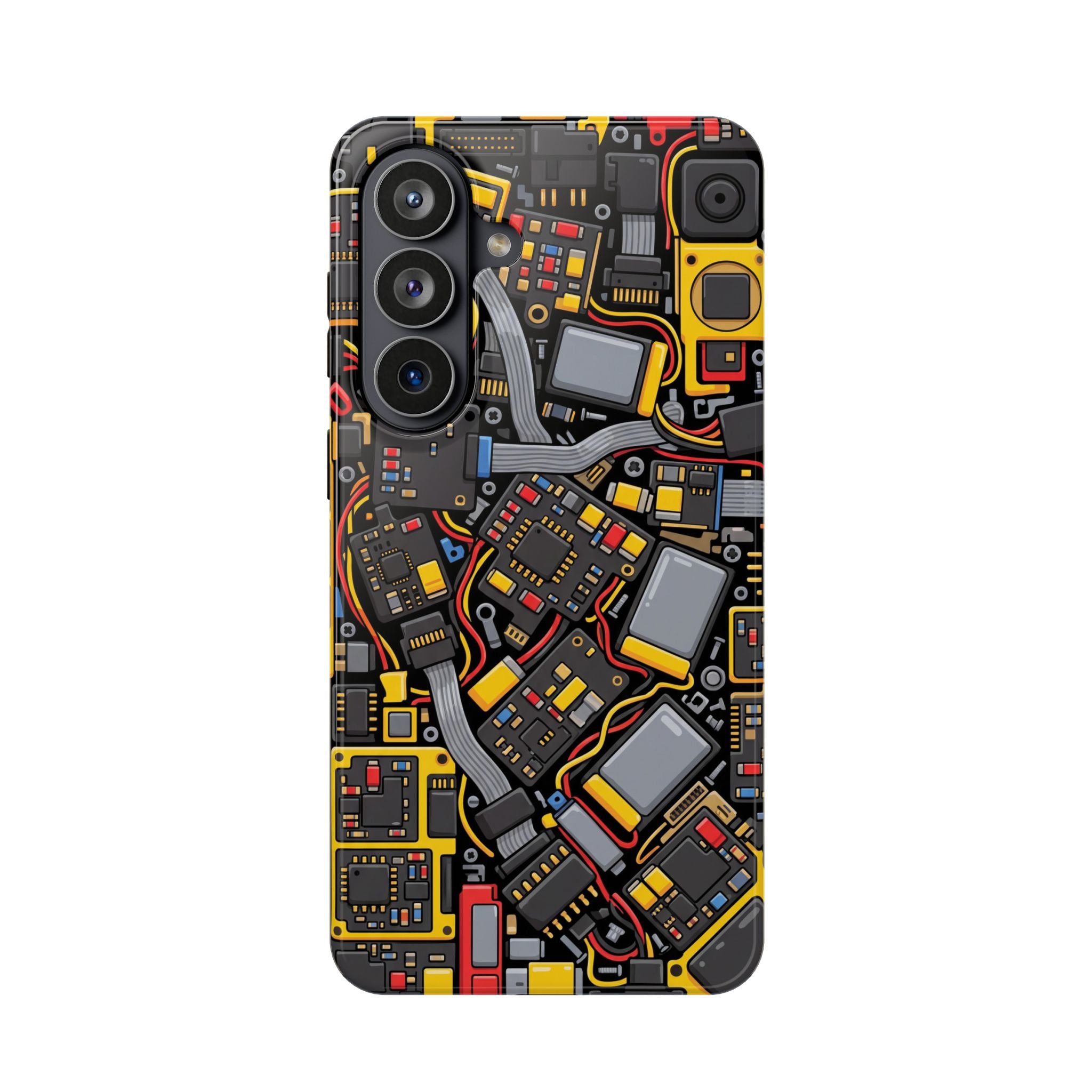 Voltage Board Phone Case — Yellow Circuit Wireless Charging Cover