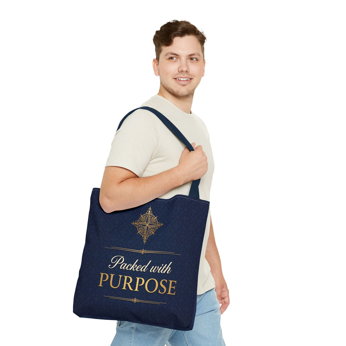 Packed with Purpose Tote | Inspirational Nurse Gift Tote Bag | Healthcare Worker Appreciation Gift | Premium Polyester Carry-All