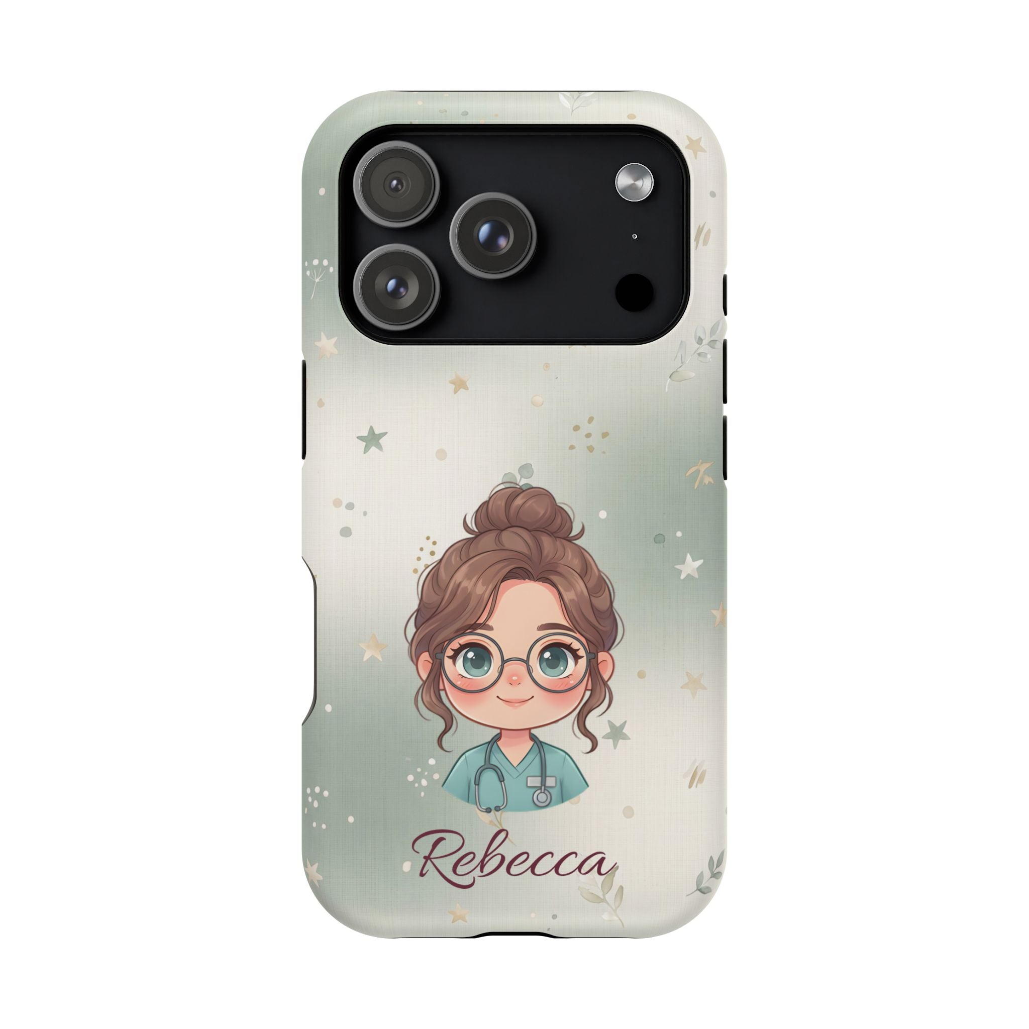 Personalized Starry Nurse Phone Case — Wireless Charging Cover