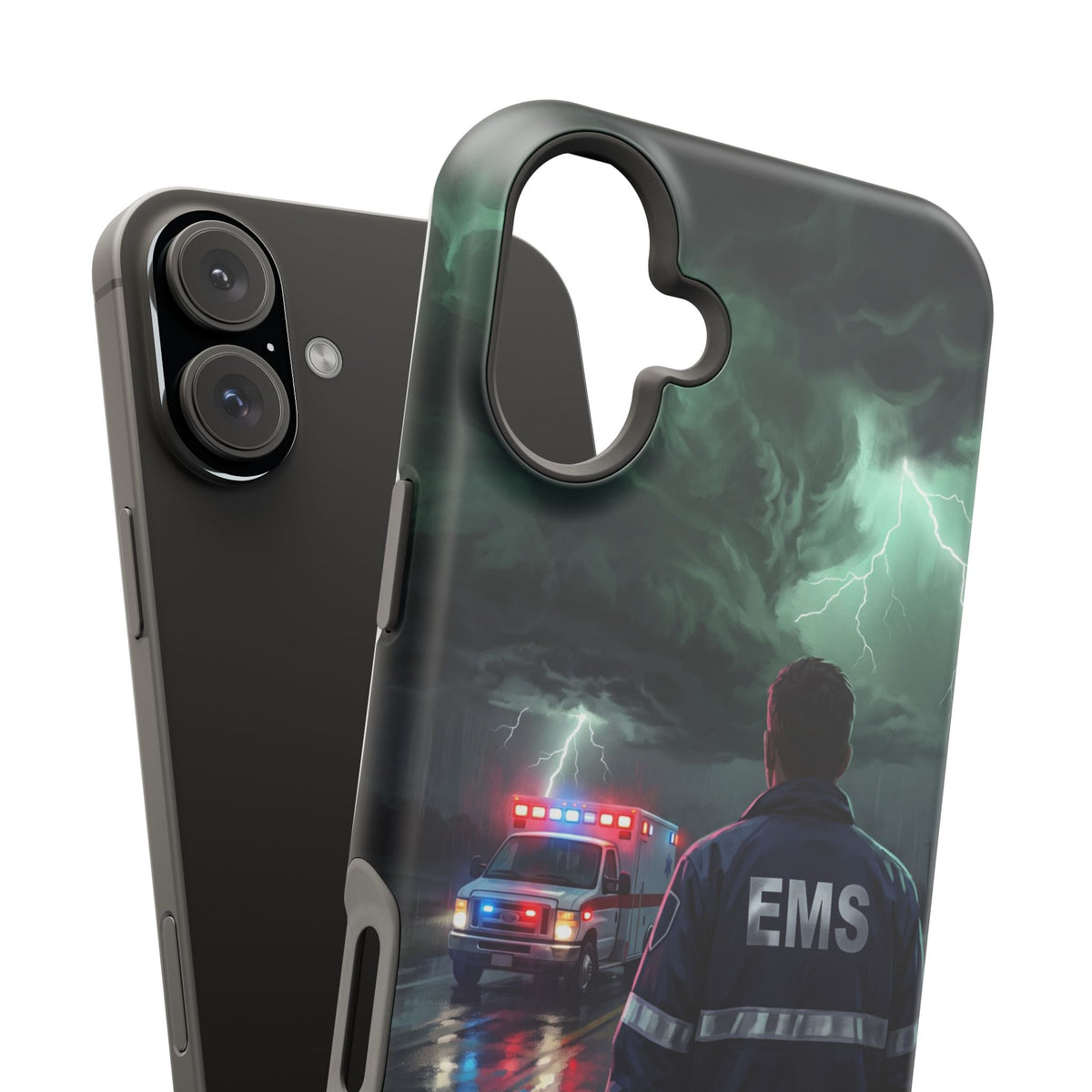 EMS Green Storm City Phone Case — Magnetic Wireless Charging Cover