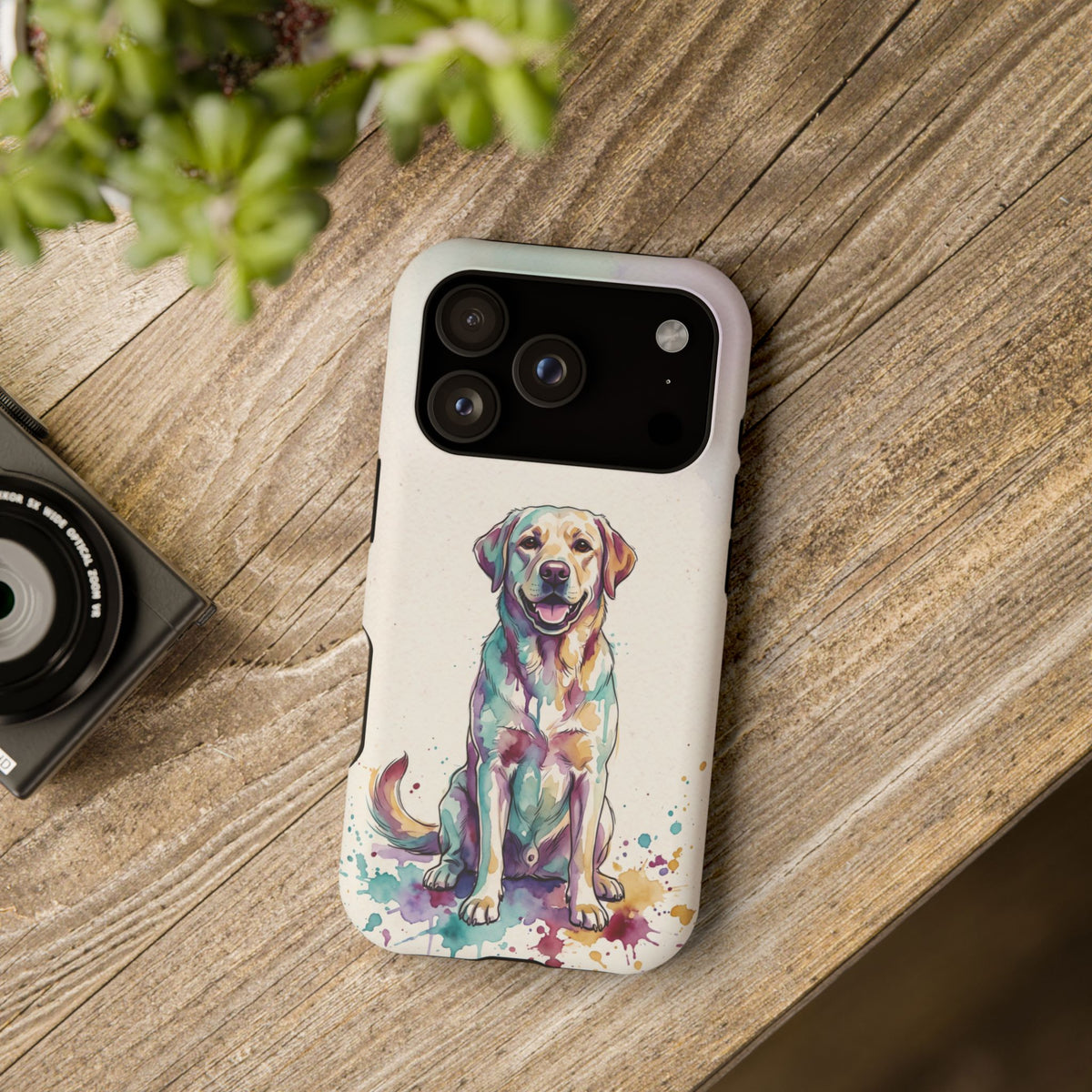Watercolor Labrador Phone Case — Tough Magnetic Case with Wireless Charging