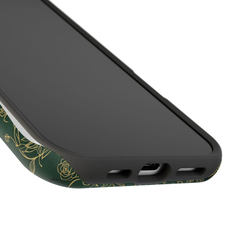 Personalized Nurse Botanical Phone Case — Impact-Resistant Wireless Charging Cover
