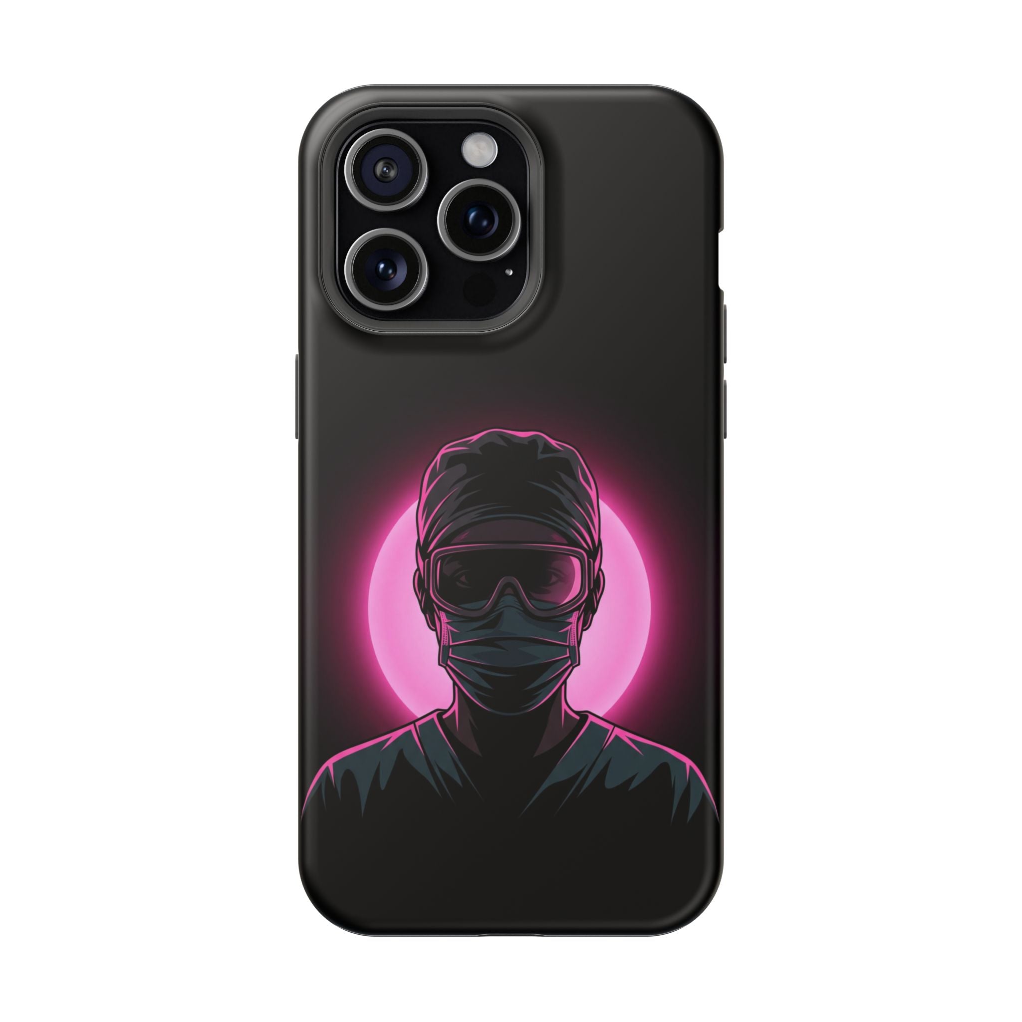 Nurse Portrait Phone Case — Navy Wireless Charging Cover