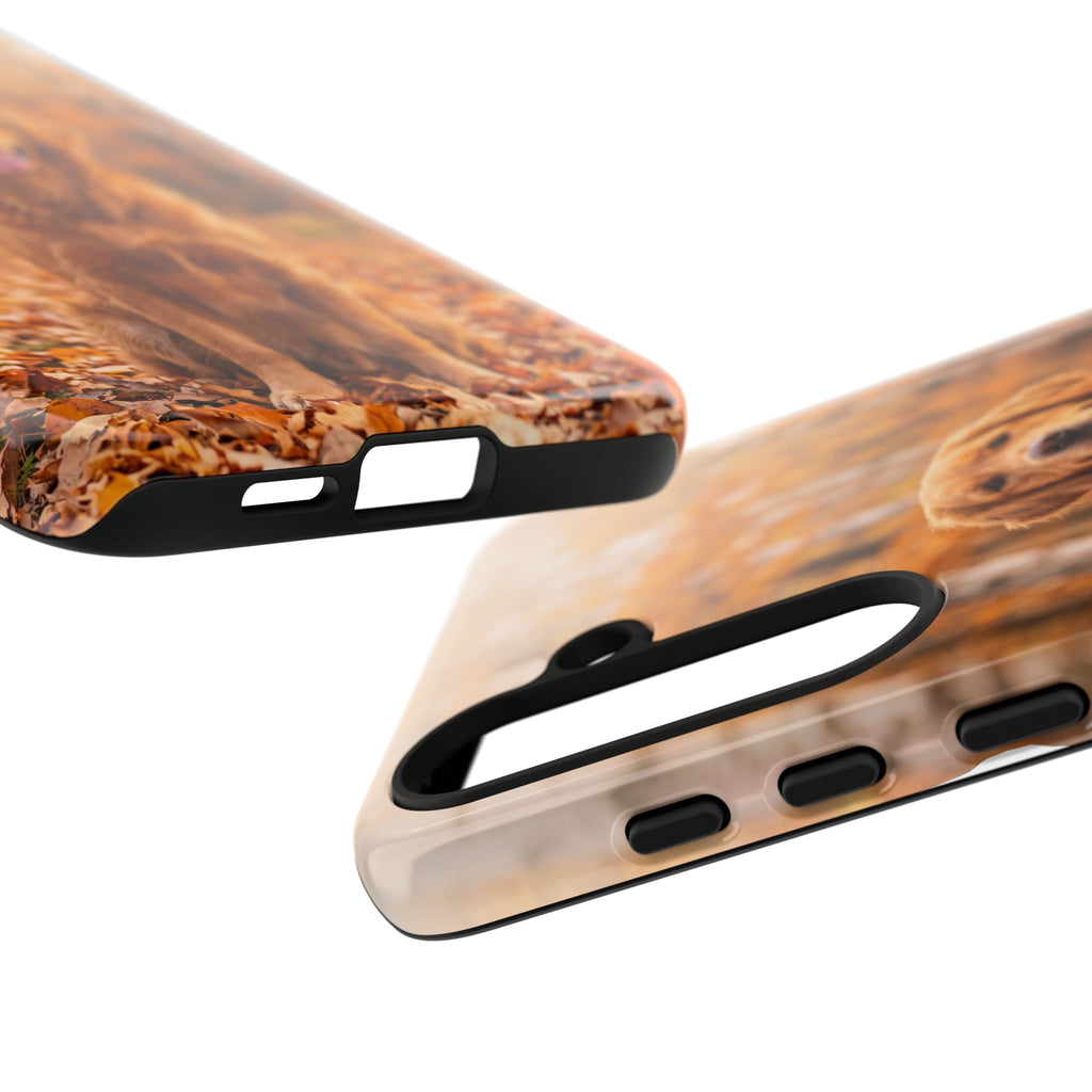Golden Retriever Autumn Forest Phone Case | Happy Dog in Fall Foliage | Samsung & iPhone