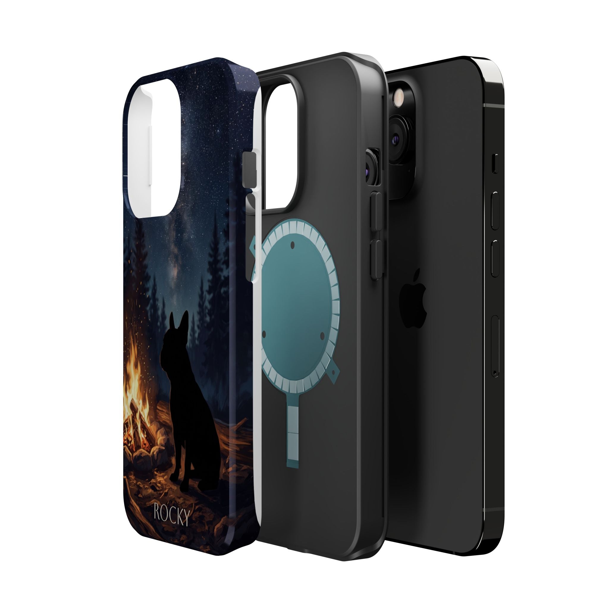 Personalized French Bulldog Campfire Phone Case — Wireless Charging Cover