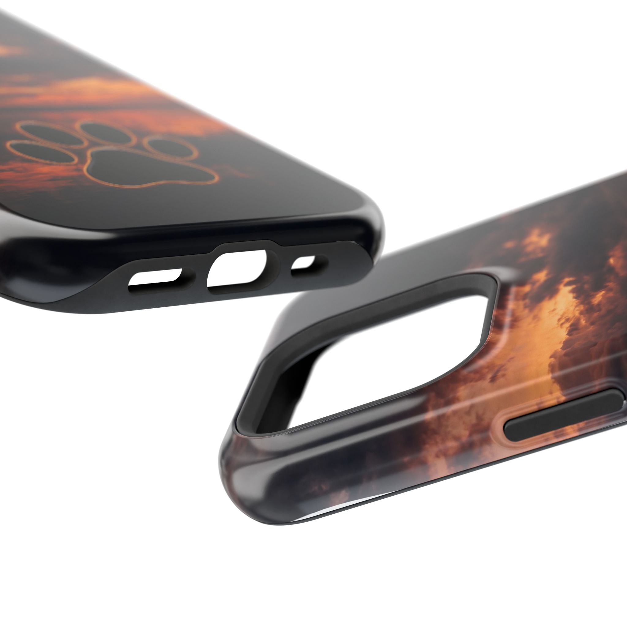 Paw Sunset Magnetic Impact-Resistant Phone Case for iPhone and Samsung Galaxy series