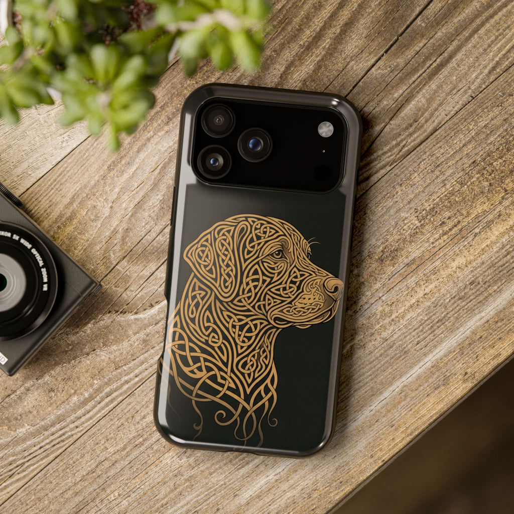 Celtic Knotwork Labrador Phone Case — Tough Magnetic Case with Wireless Charging