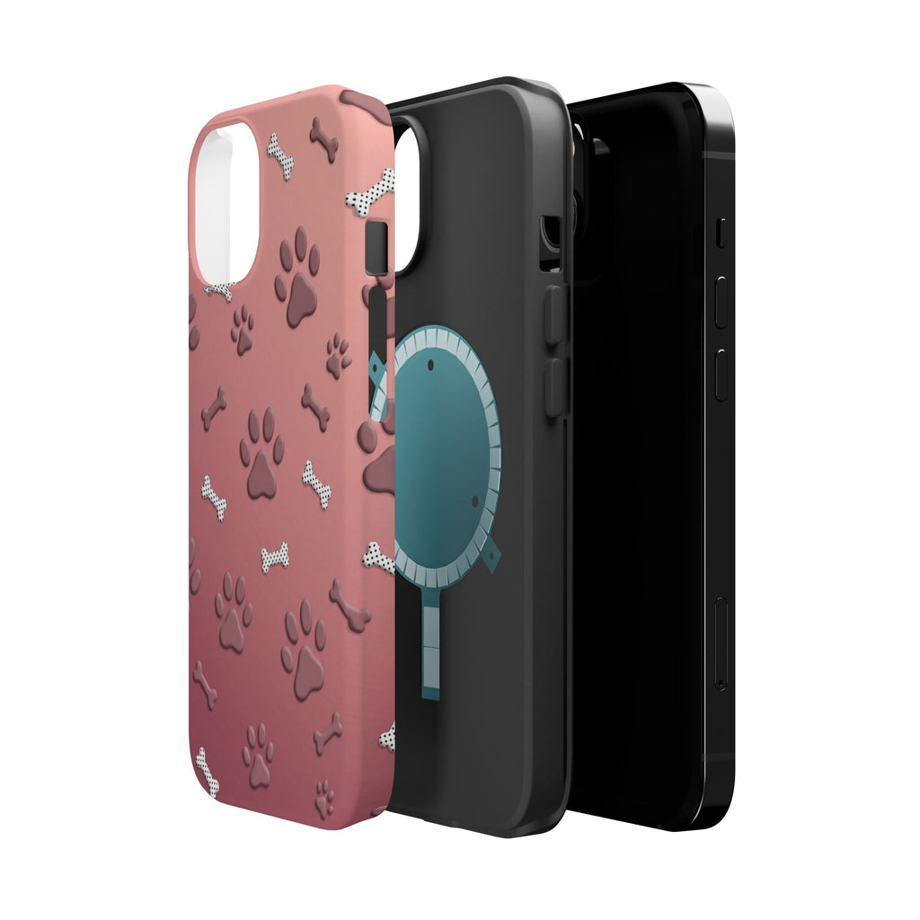Paws & Bones Phone Case — Impact-Resistant Wireless Charging Cover