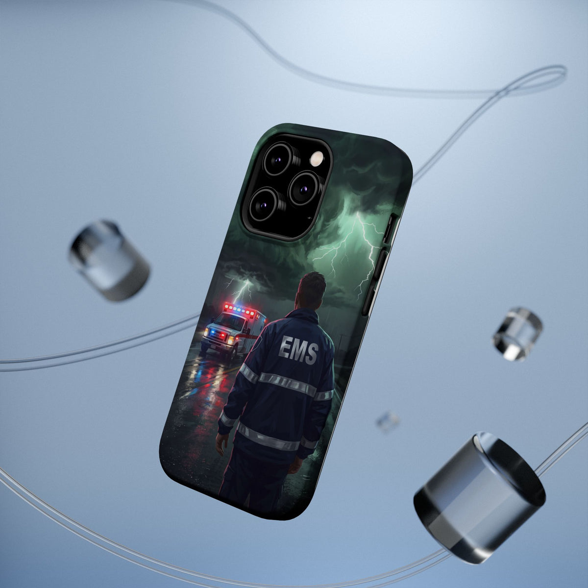 EMS Green Storm City Phone Case — Magnetic Wireless Charging Cover