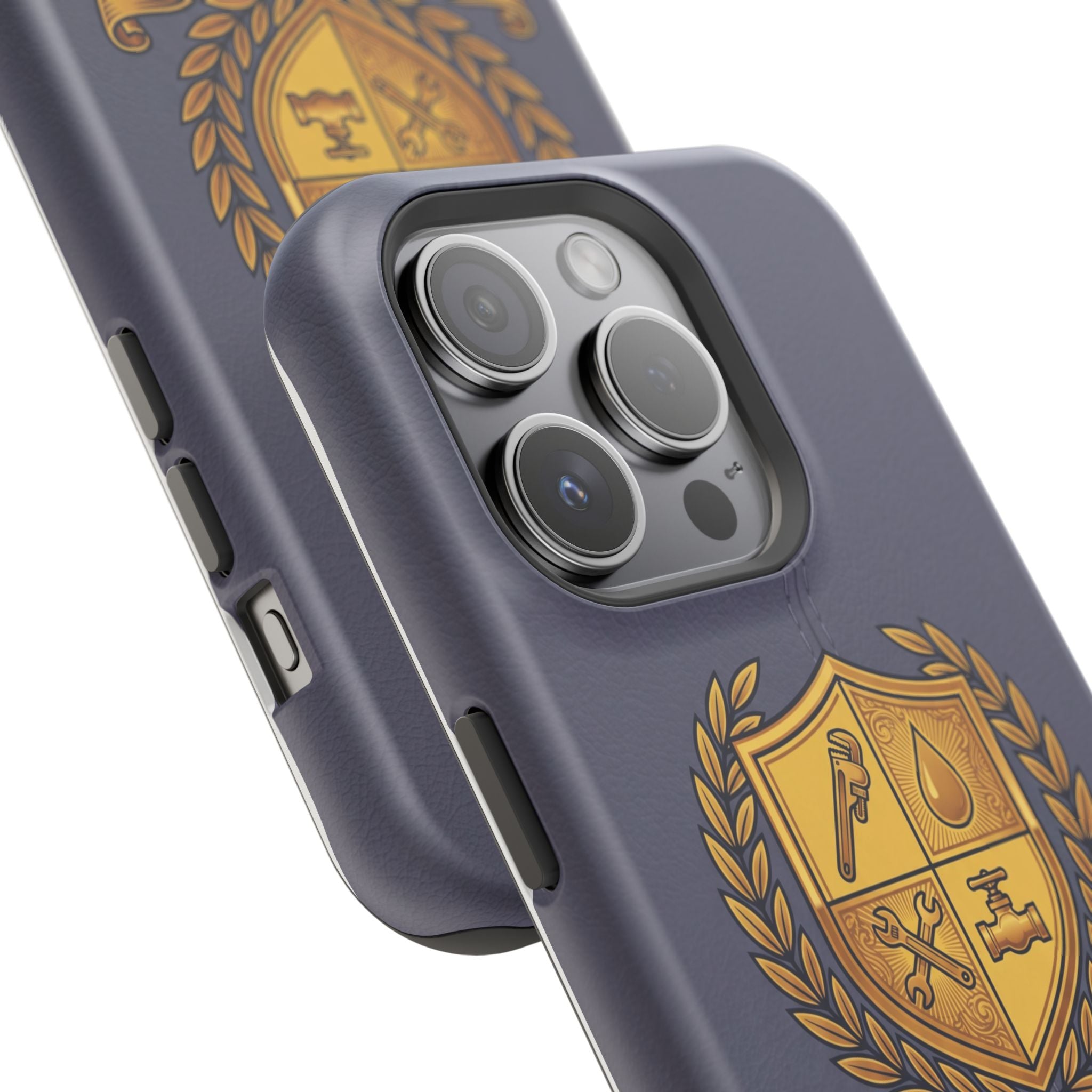 Master Plumber Crest Phone Case — Heraldic Shield Wireless Charging Cover