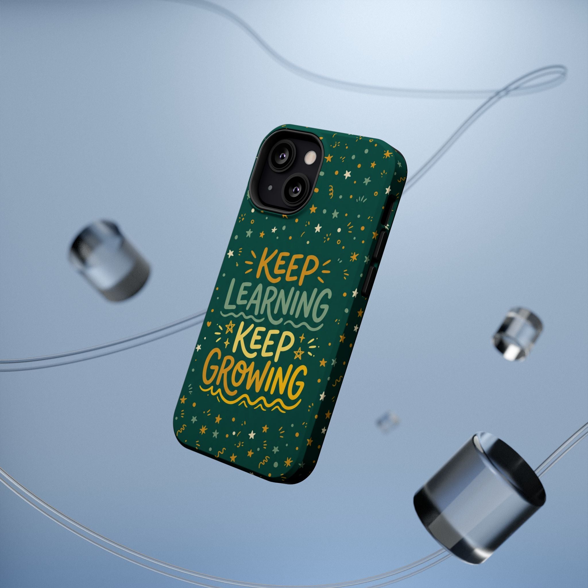Keep Learning Keep Growing Teacher Phone Case — Wireless Charging Cover