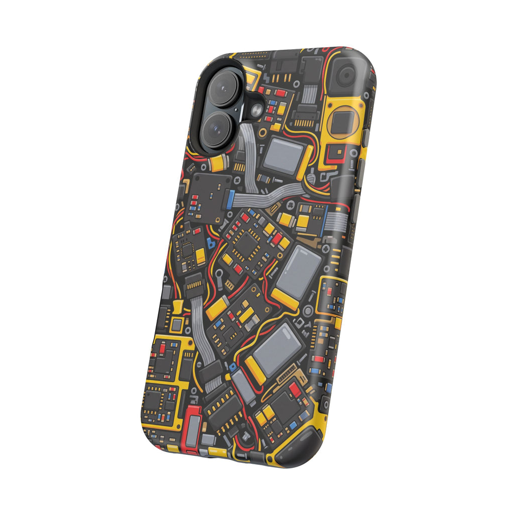 Voltage Board Phone Case — Yellow Circuit Wireless Charging Cover