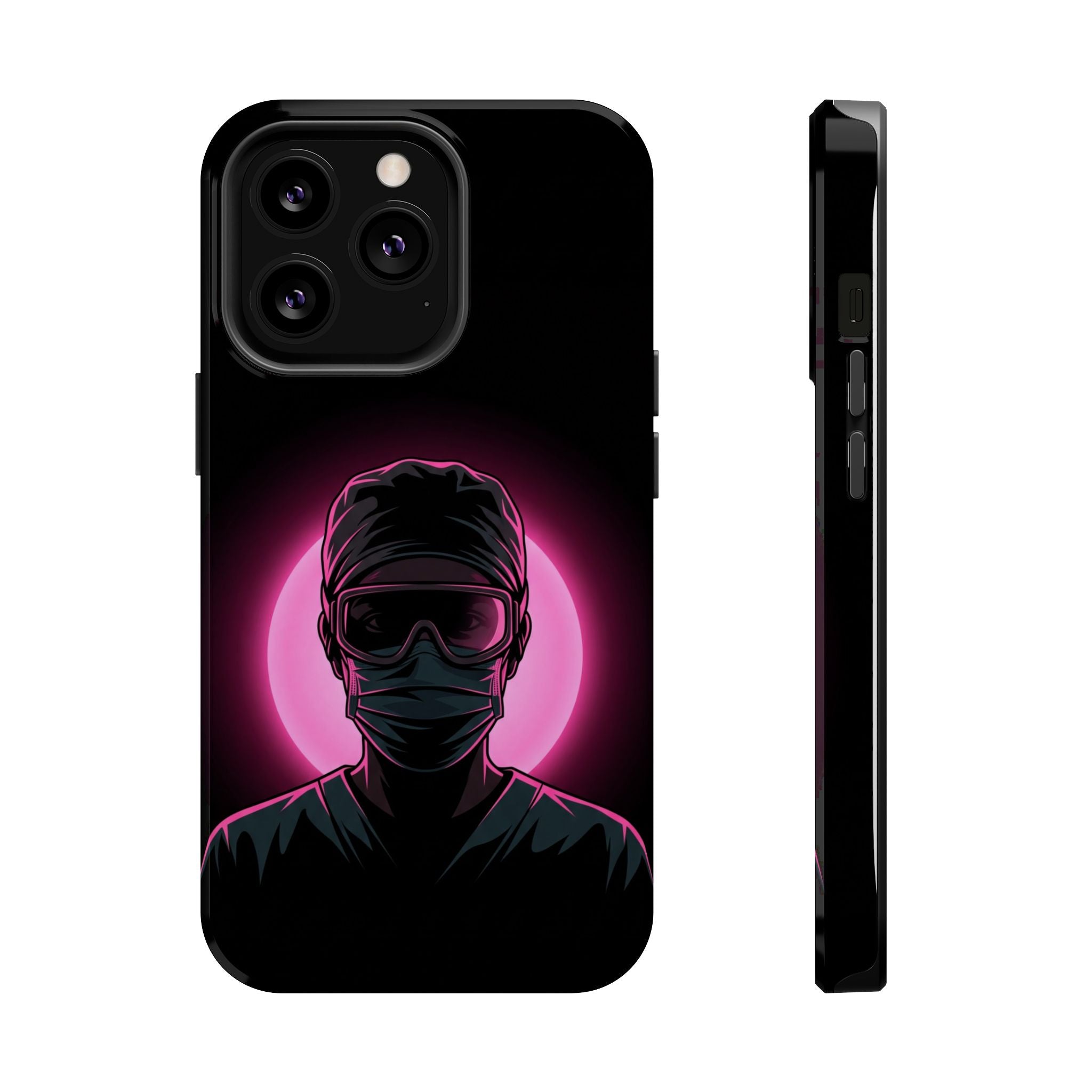 Nurse Portrait Phone Case — Navy Wireless Charging Cover