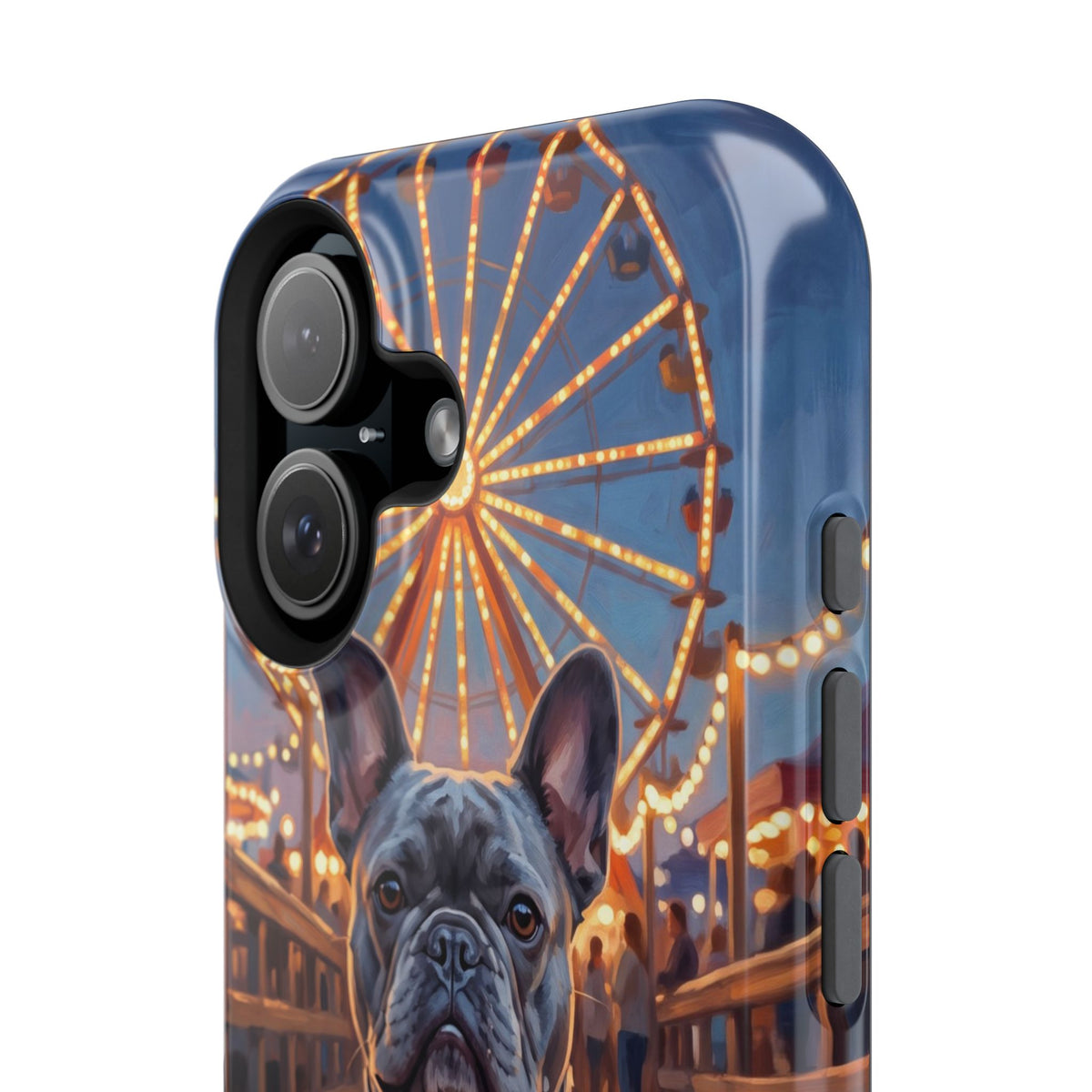 Personalized French Bulldog Pier Lights Phone Case — Wireless Charging Cover