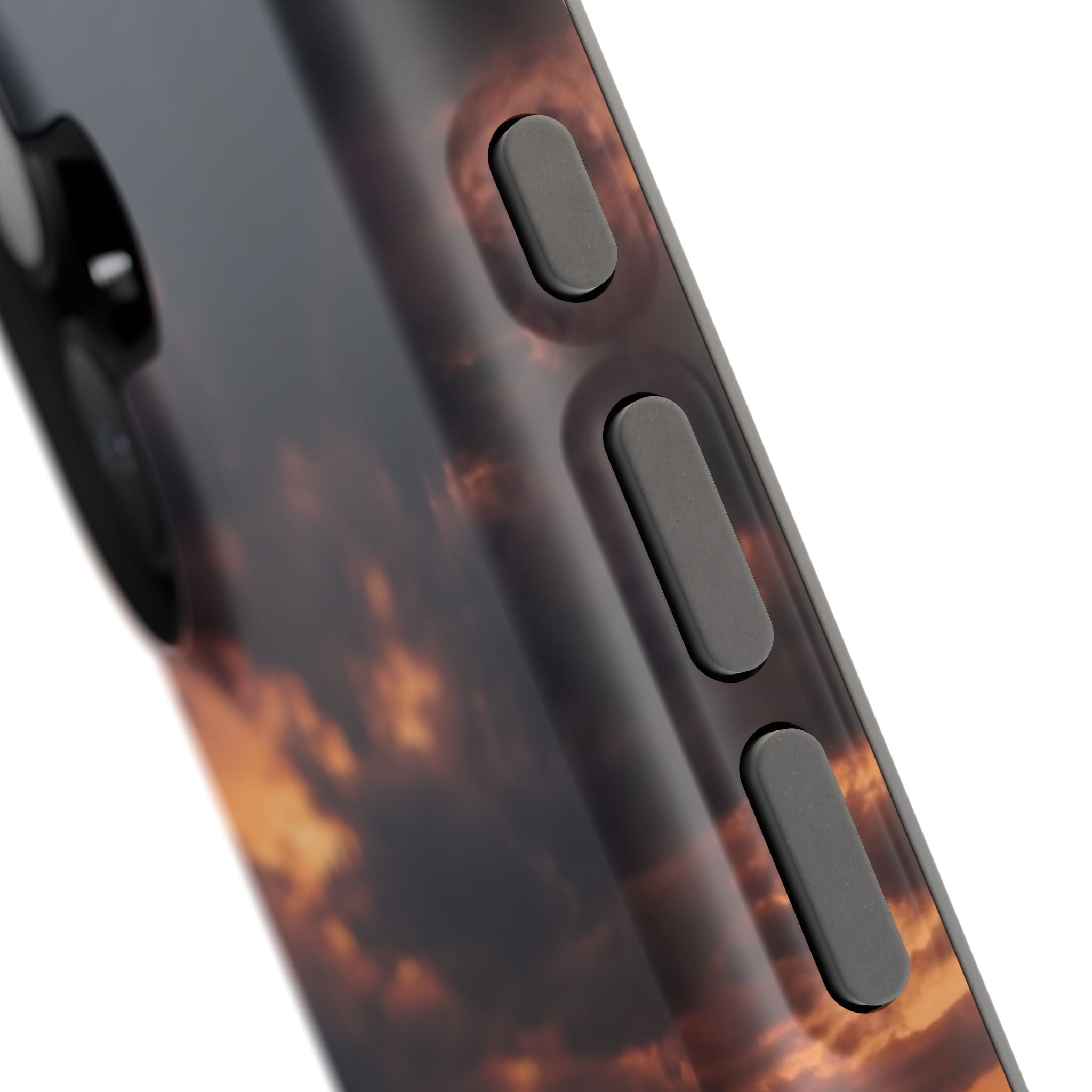 Sunset Paw Print Phone Case — Impact-Resistant Wireless Charging Cover