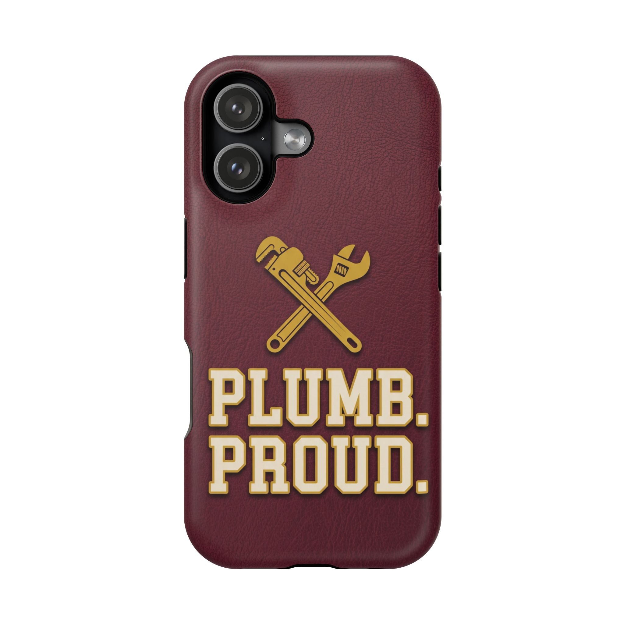 Plumb. Proud. Phone Case — Crossed Wrenches Wireless Charging Cover