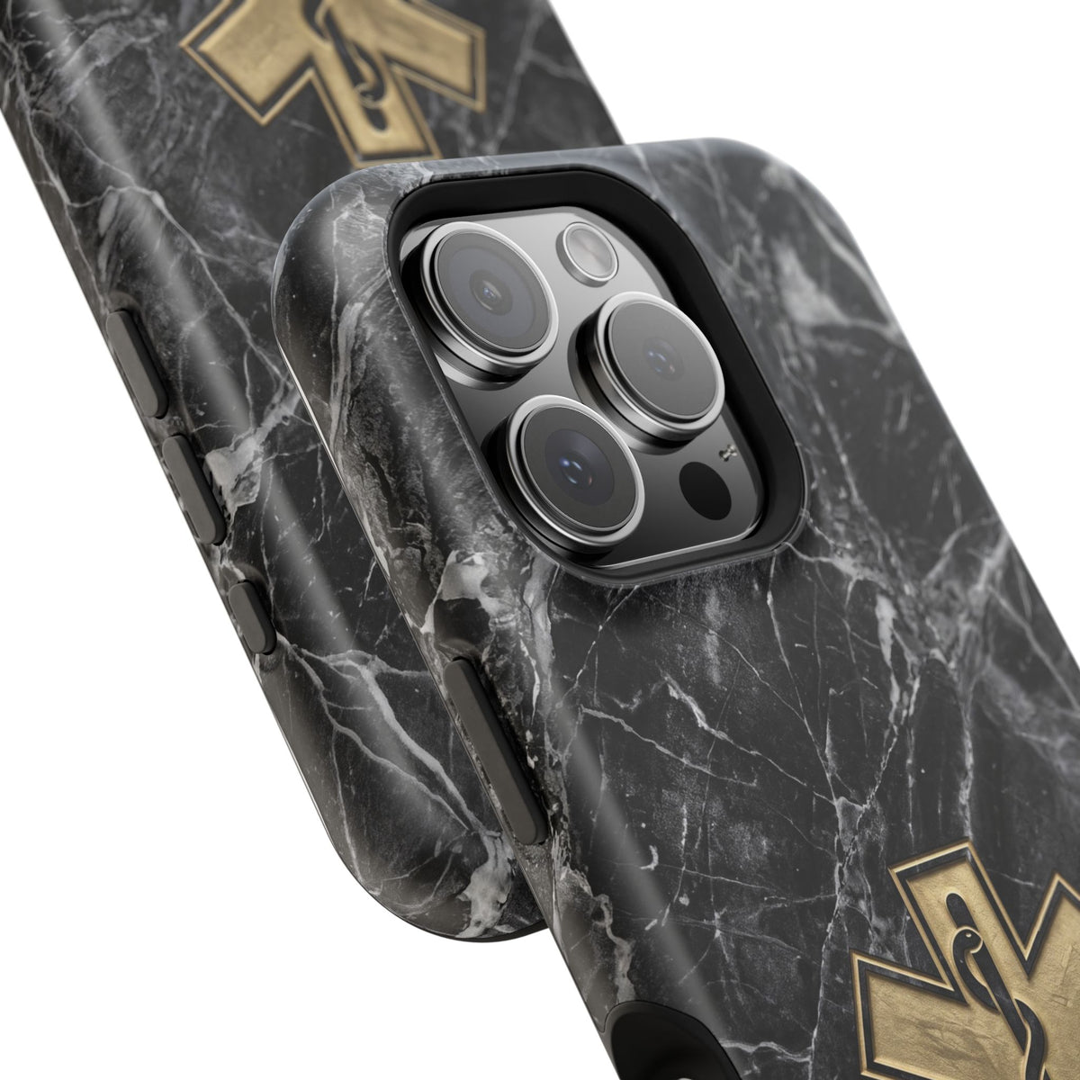 Paramedic/EMT Marble Phone Case — Magnetic Wireless Charging Cover