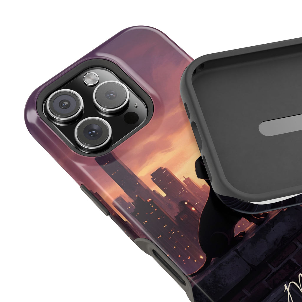Personalized Dachshund City Skyline Phone Case — Wireless Charging Cover