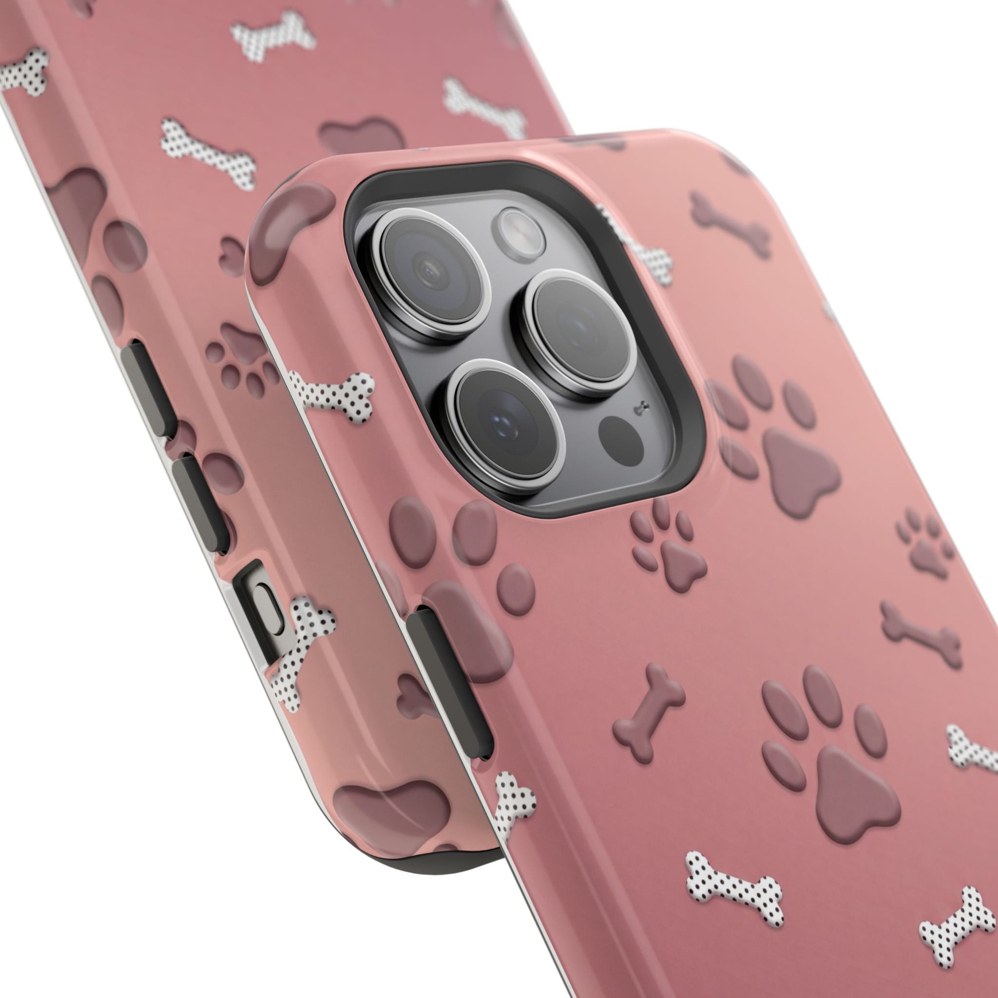 Paws & Bones Phone Case — Impact-Resistant Wireless Charging Cover