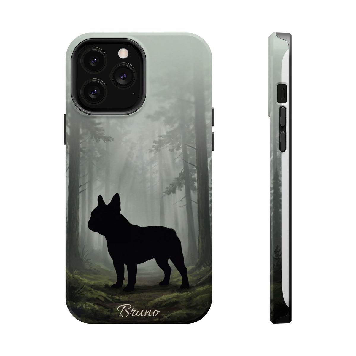 Personalized French Bulldog Misty Forest Phone Case — Wireless Charging Cover