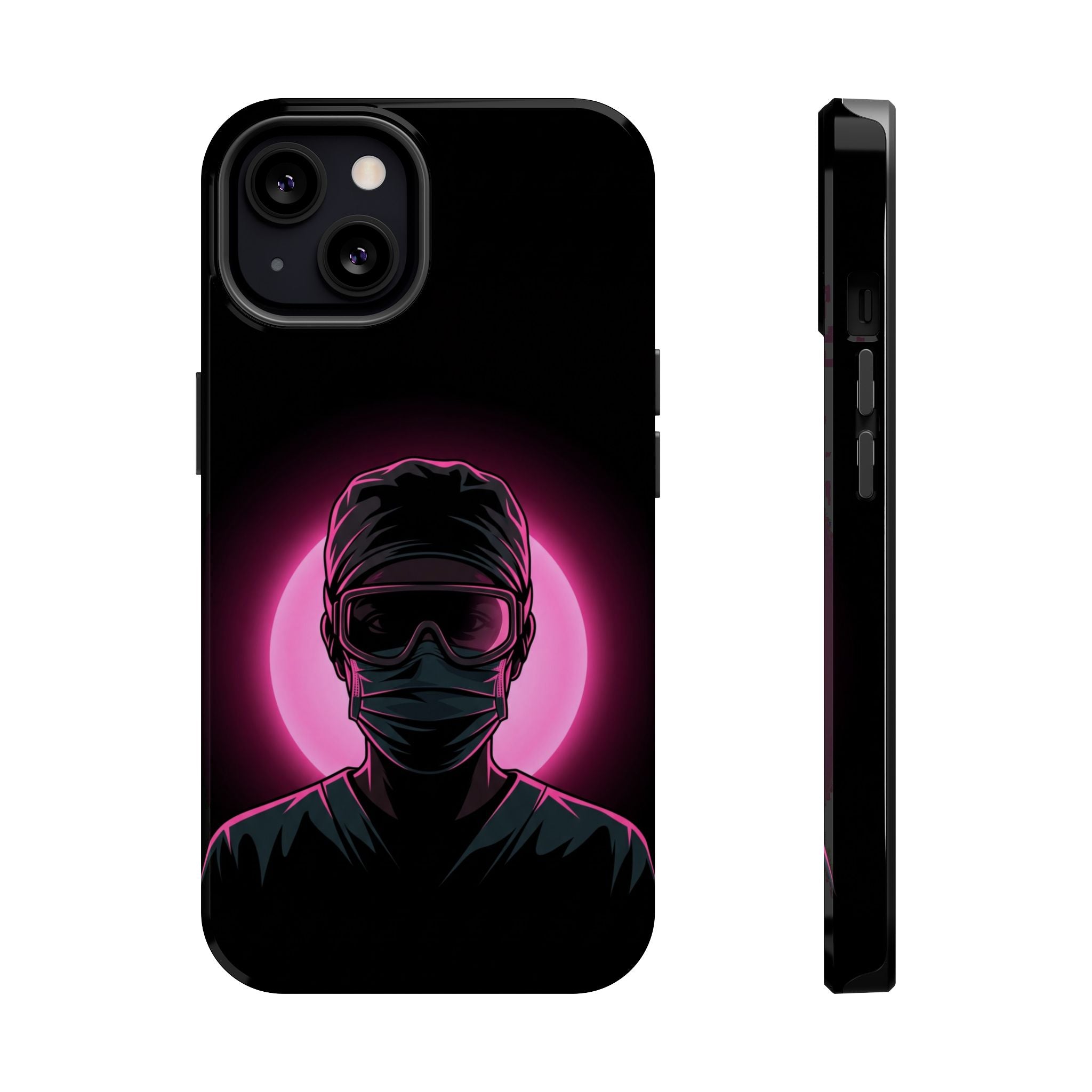 Nurse Portrait Phone Case — Navy Wireless Charging Cover