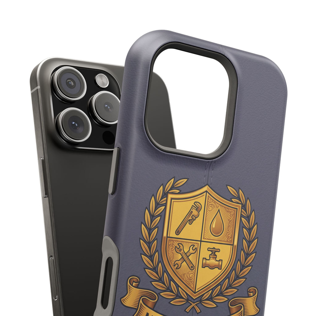 Master Plumber Crest Phone Case — Heraldic Shield Wireless Charging Cover