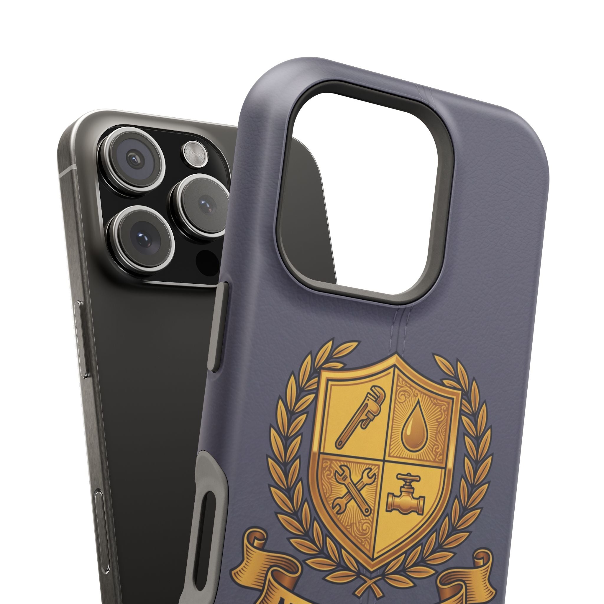 Master Plumber Crest Phone Case — Heraldic Shield Wireless Charging Cover