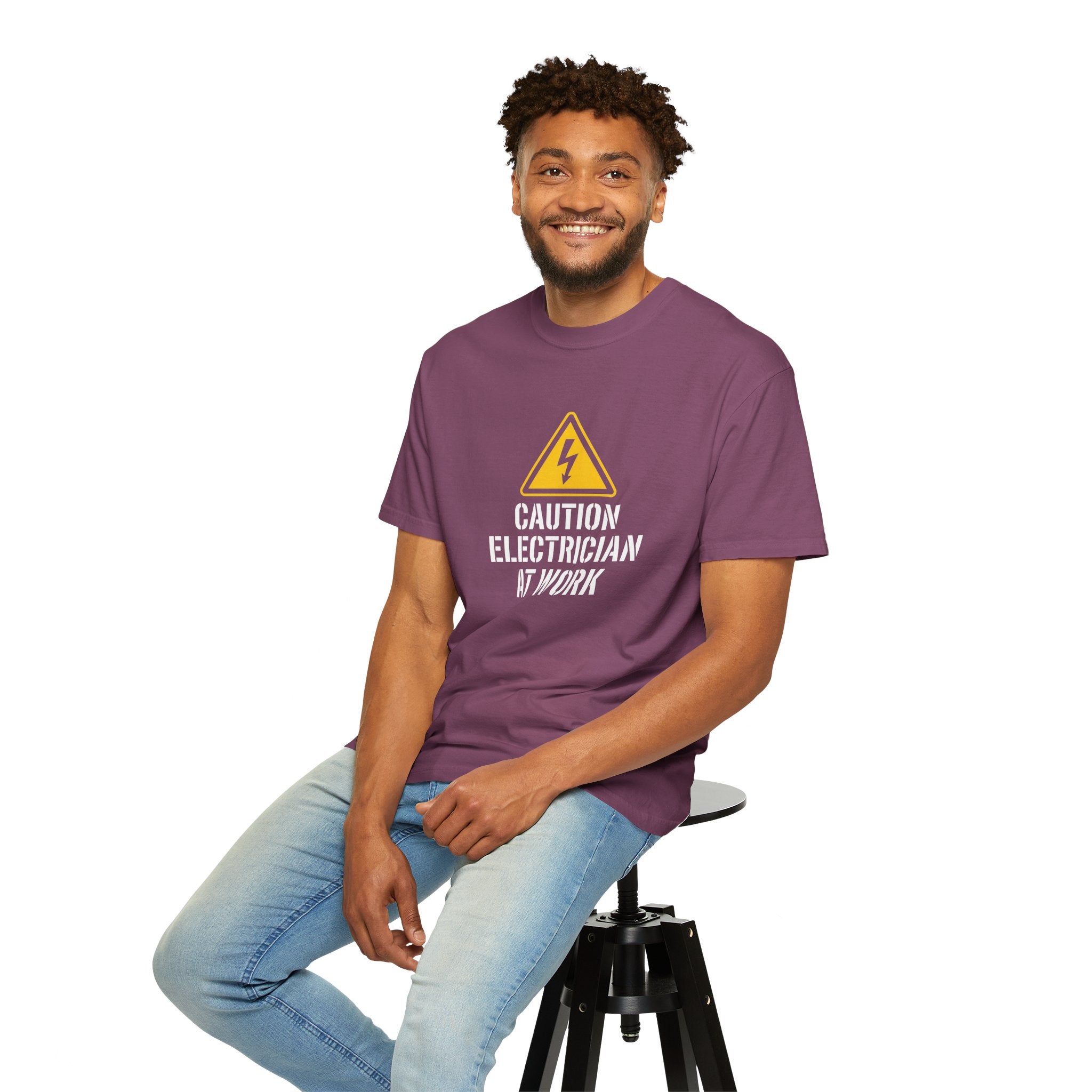 Caution Electrician At Work T-Shirt
