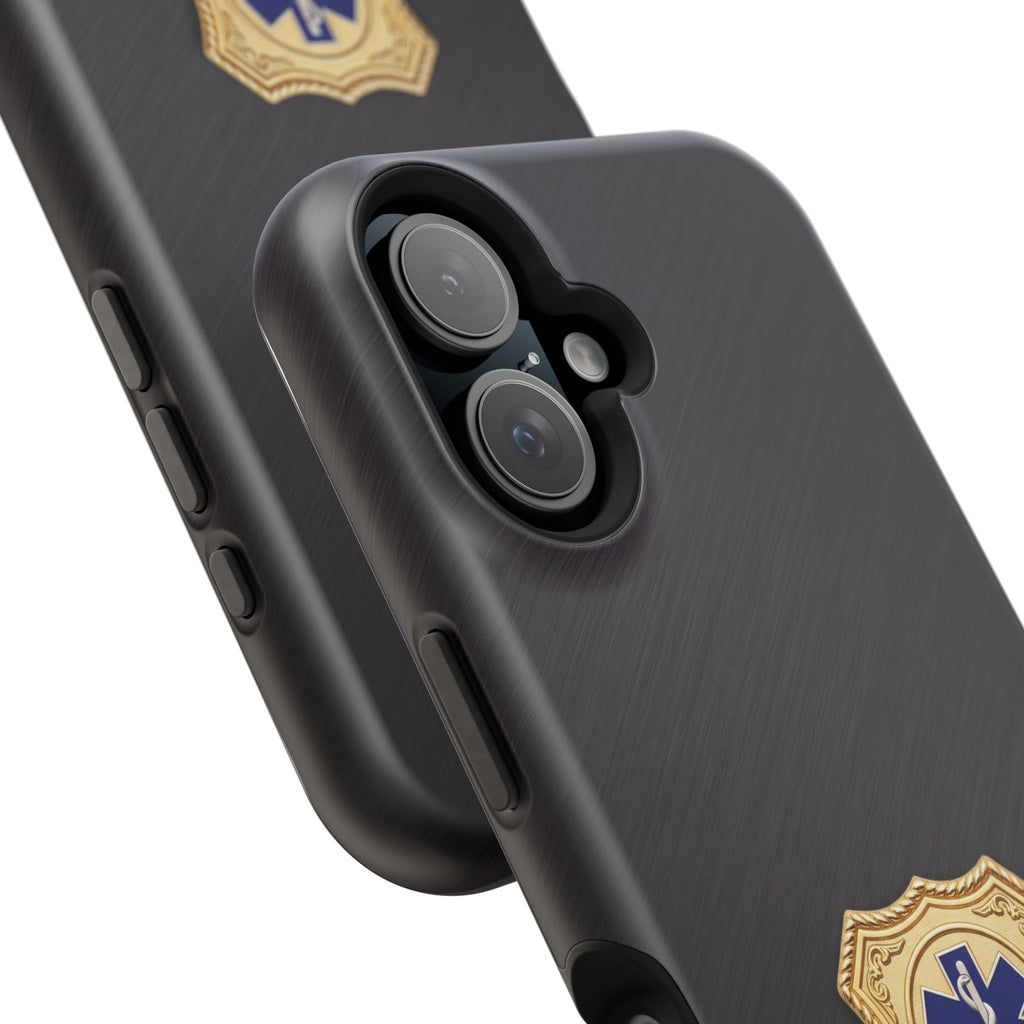Gold Paramedic Badge Phone Case — Magnetic Wireless Charging Cover