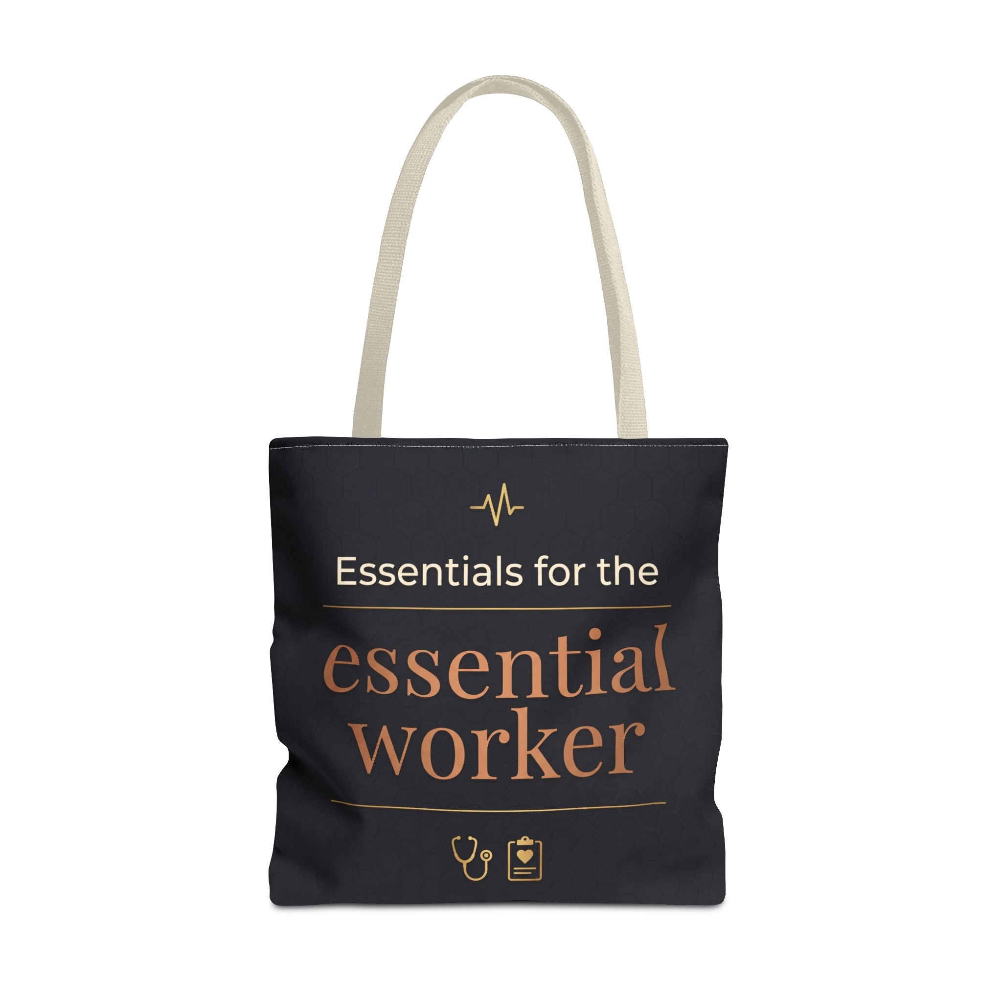Essentials for the Essential Worker Tote | Healthcare Worker Gift Tote Bag | Nurse Doctor Appreciation Gift | Premium Polyester Carry-All