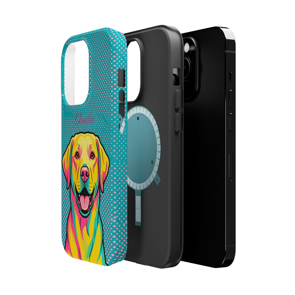 Personalized Pop Art Labrador Phone Case — Tough Magnetic Case with Wireless Charging
