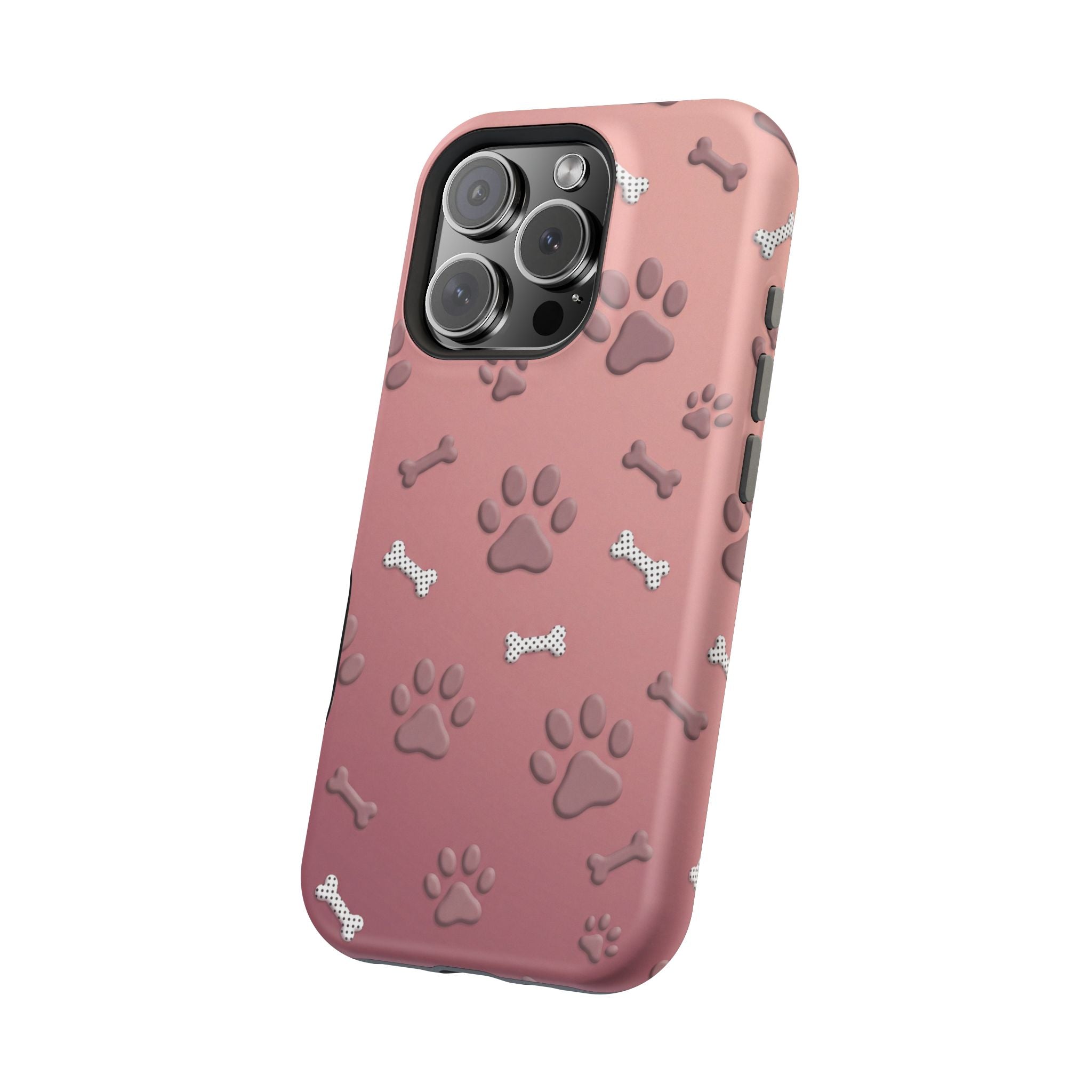 Paws & Bones Phone Case — Impact-Resistant Wireless Charging Cover