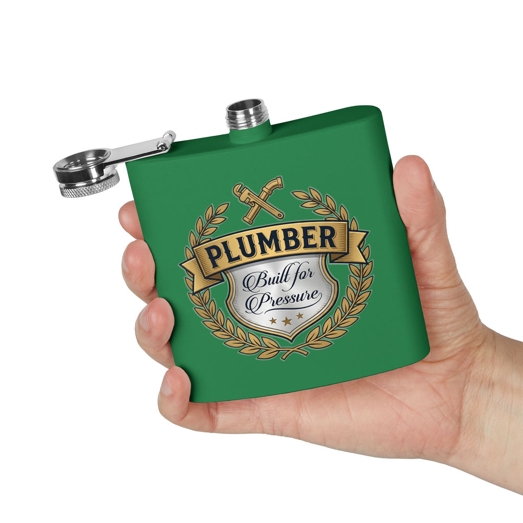 Flask — "Built for Pressure" 6oz Stainless Steel Hip Flask