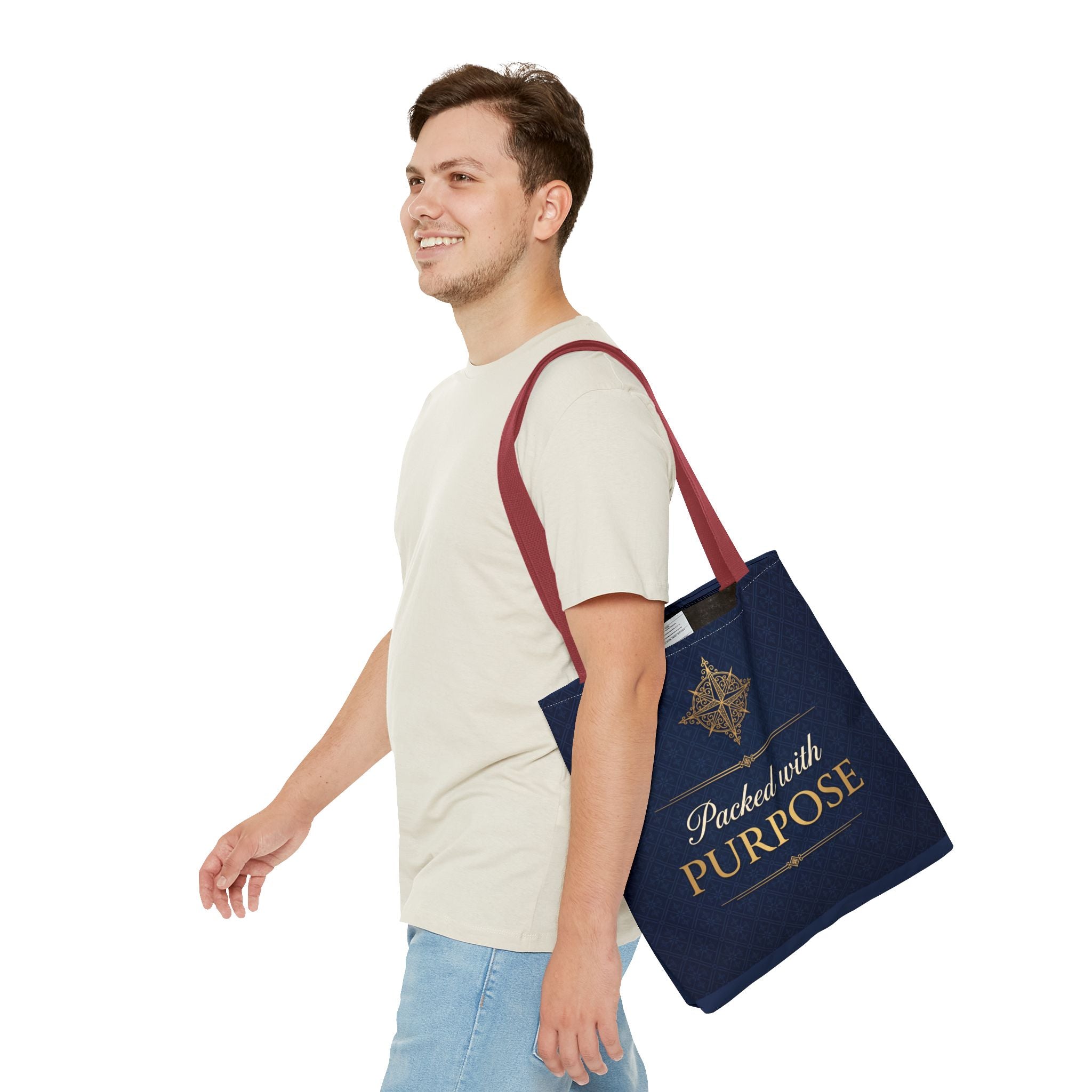 Packed with Purpose Tote | Inspirational Nurse Gift Tote Bag | Healthcare Worker Appreciation Gift | Premium Polyester Carry-All