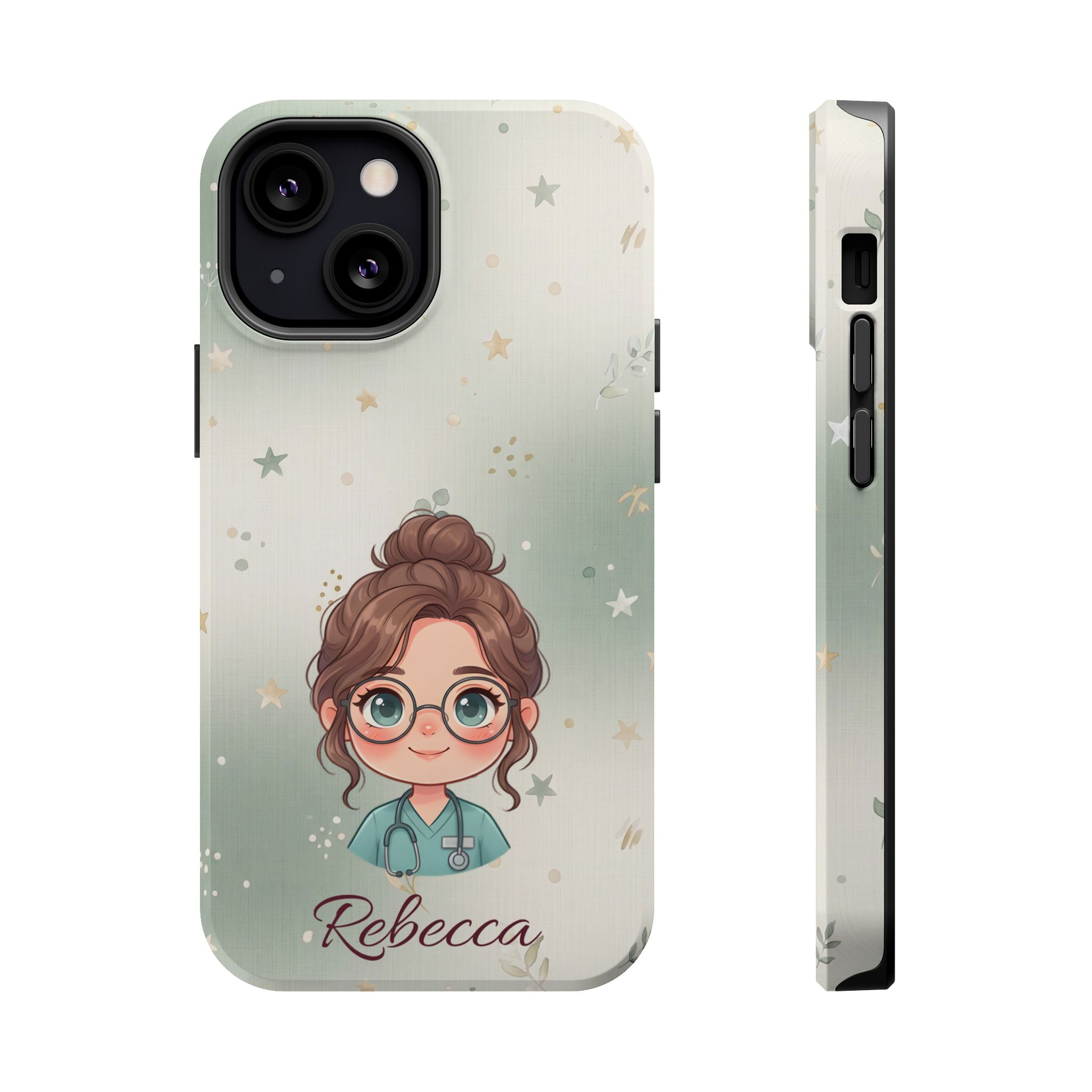 Personalized Starry Nurse Phone Case — Wireless Charging Cover