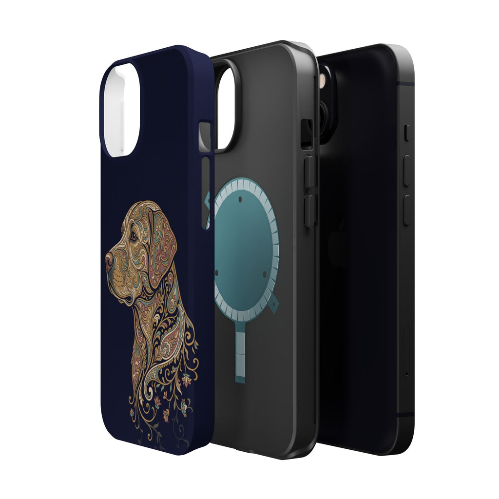 Paisley Labrador Phone Case — Tough Magnetic Case with Wireless Charging