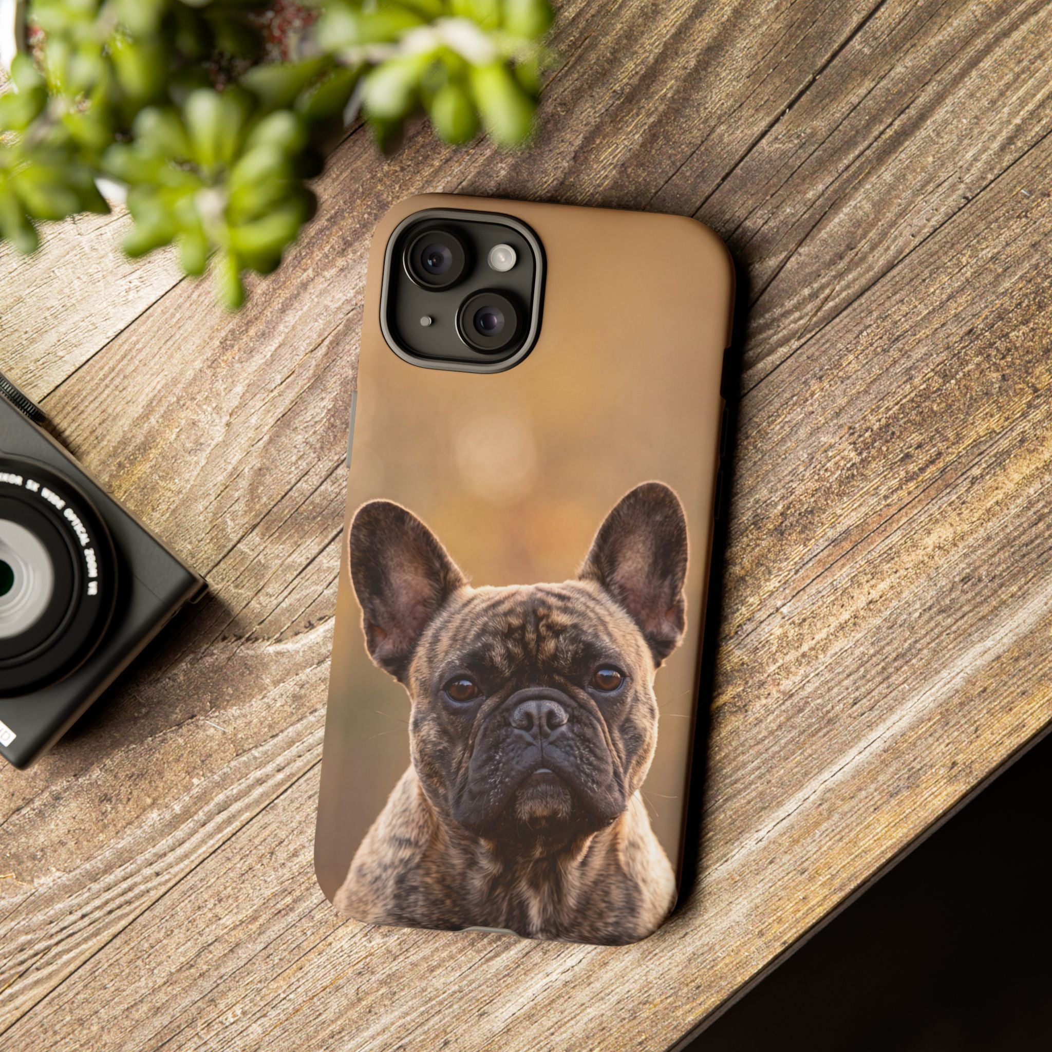 French Bulldog Portrait Phone Case | Realistic Brindle Frenchie Photo Case | iPhone & Samsung