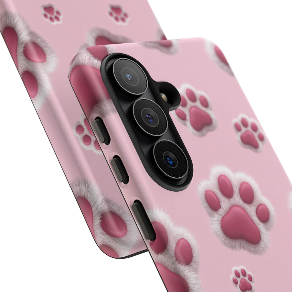 iphone & Samsung - Pink Paws Tough Phone Case — Cute Protective iPhone Cover