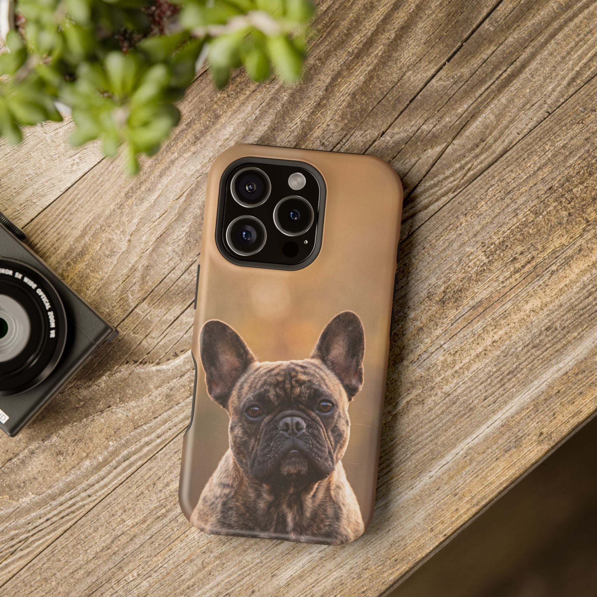 Brindle French Bulldog Phone Case — Impact-Resistant Wireless Charging Cover