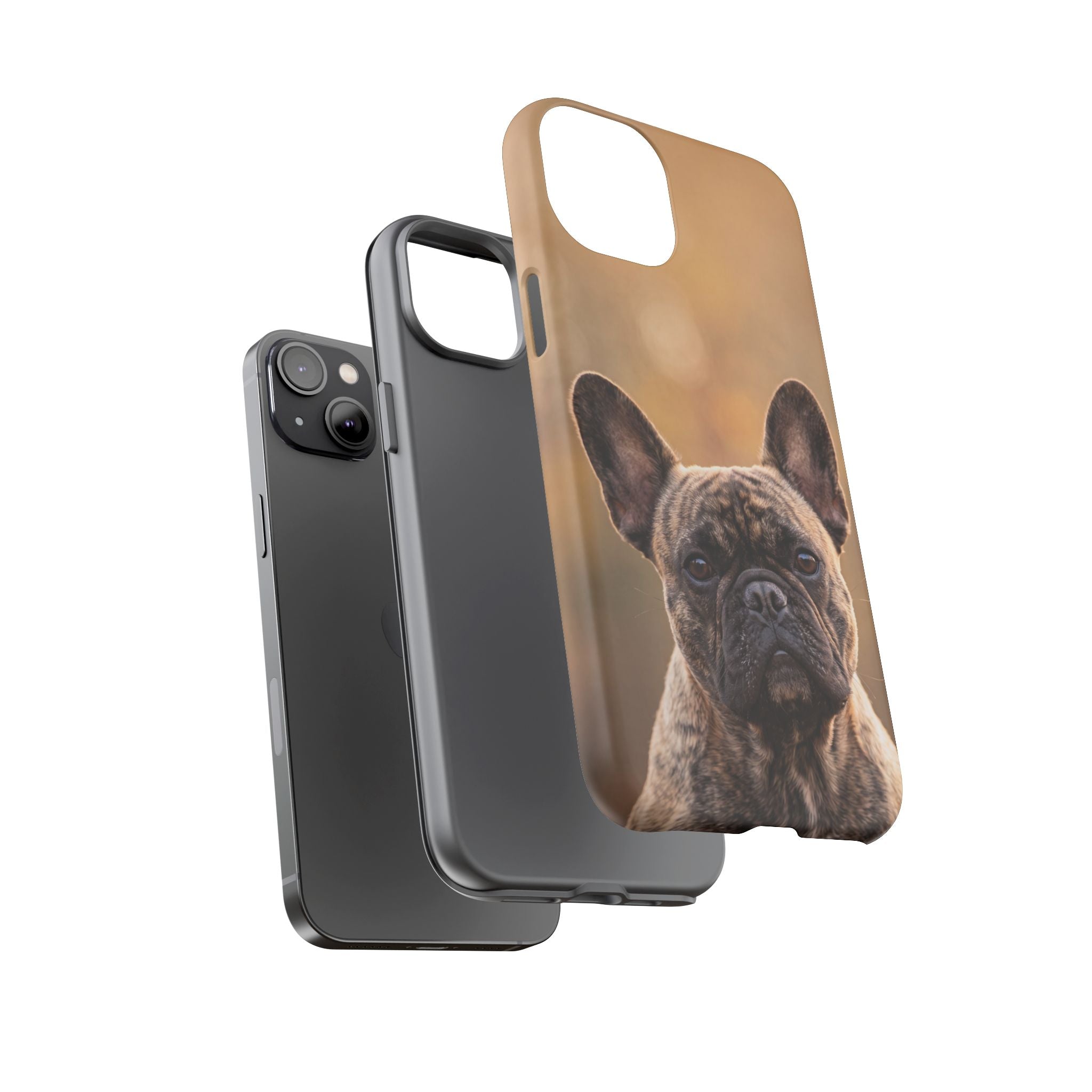 French Bulldog Portrait Phone Case | Realistic Brindle Frenchie Photo Case | iPhone & Samsung